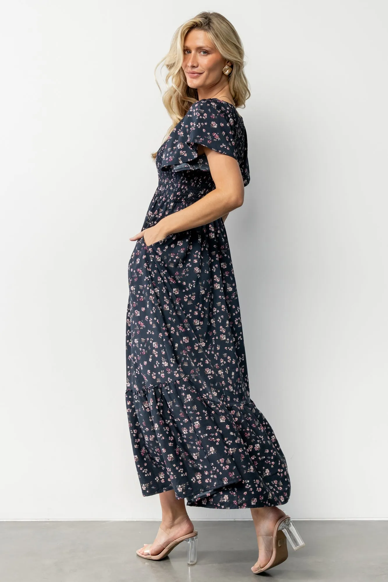 Jerah Smocked Dress | Midnight Floral sold by Baltic Born product image thumbnail 5