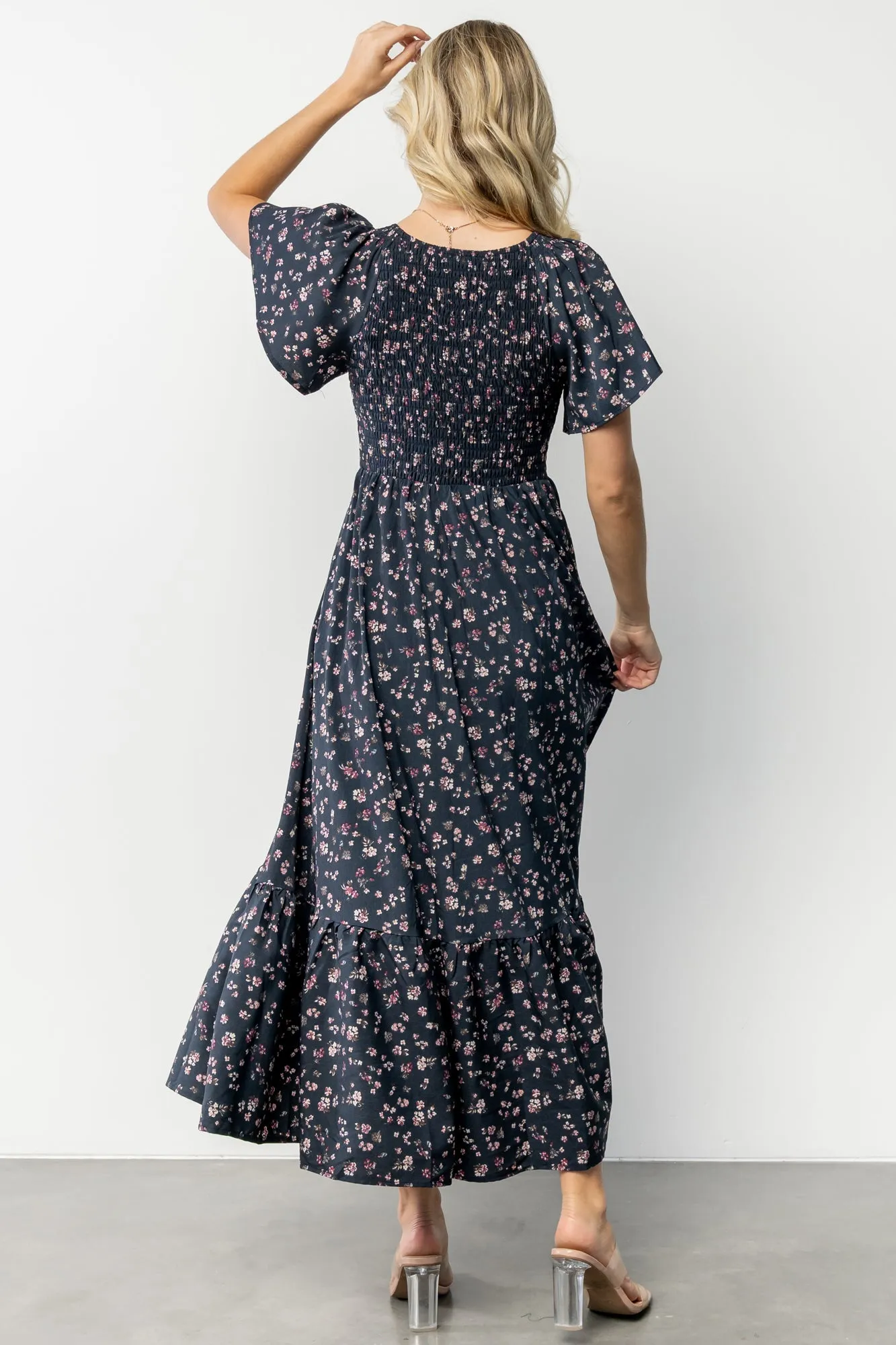 Jerah Smocked Dress | Midnight Floral sold by Baltic Born product image thumbnail 4