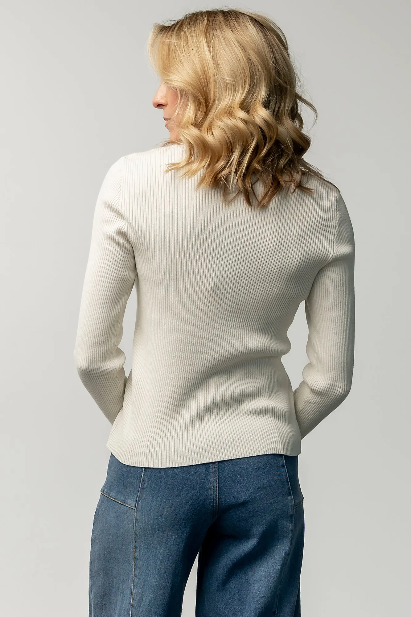 Leo Ribbed Henley Top | Ivory sold by Baltic Born product image thumbnail 5