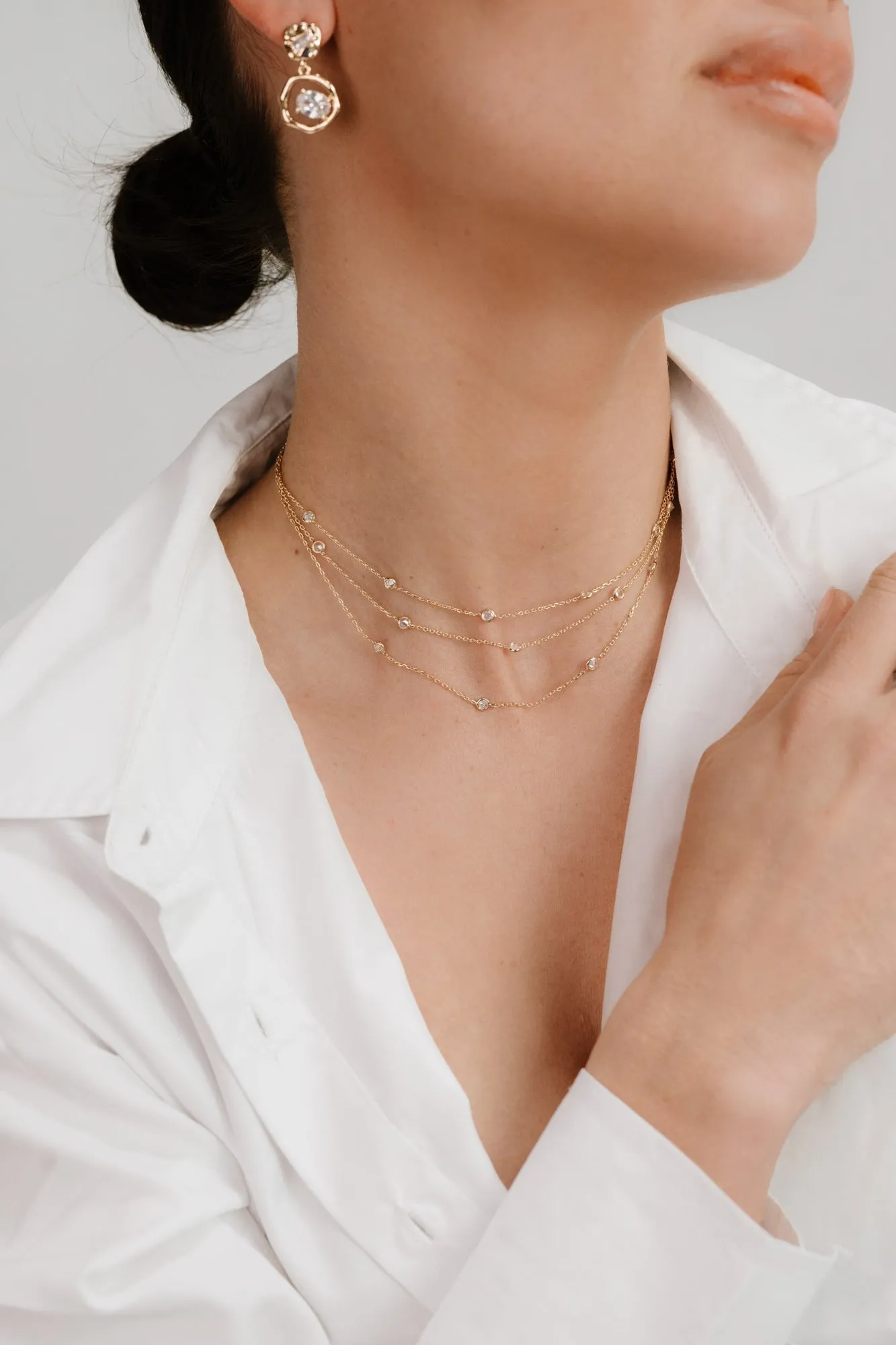 Crystal Dot Layered Necklace sold by Baltic Born product image thumbnail 3