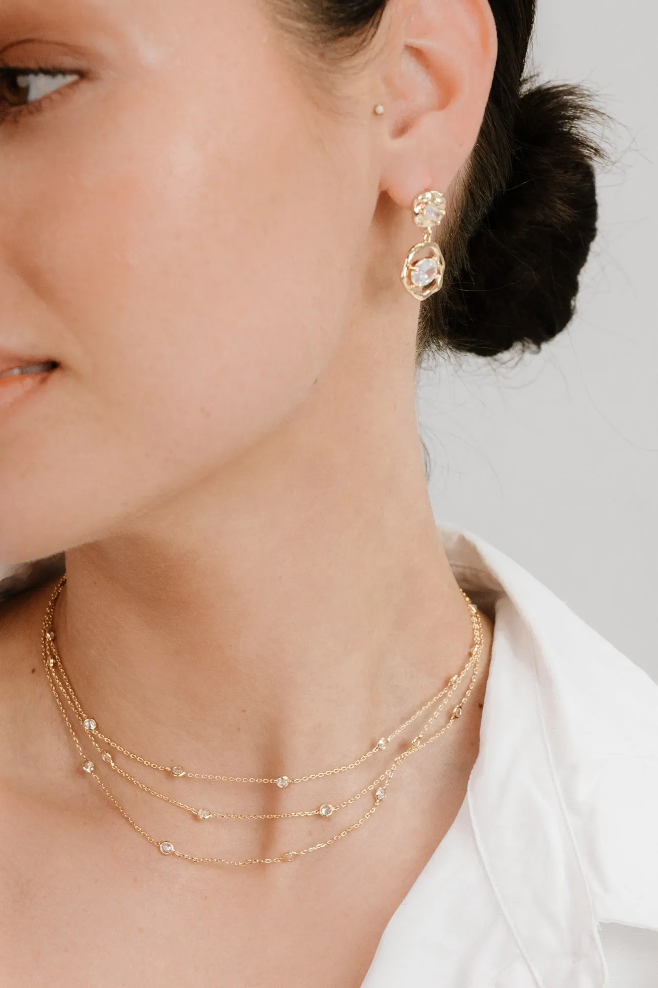 Crystal Dot Layered Necklace sold by Baltic Born product image thumbnail 5