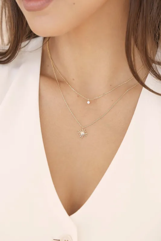 Layered Starburst Crystal Necklace sold by Baltic Born