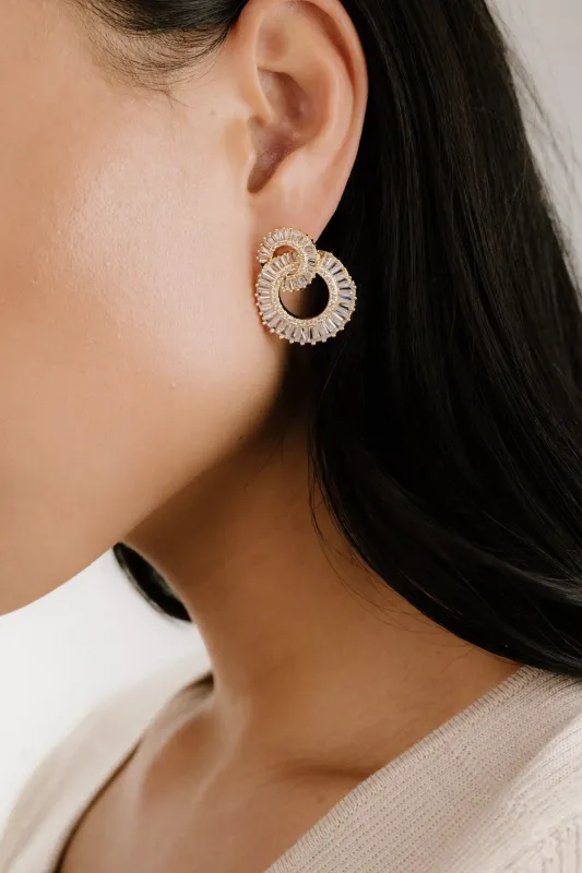 Rotating Circles Crystal Earrings sold by Baltic Born