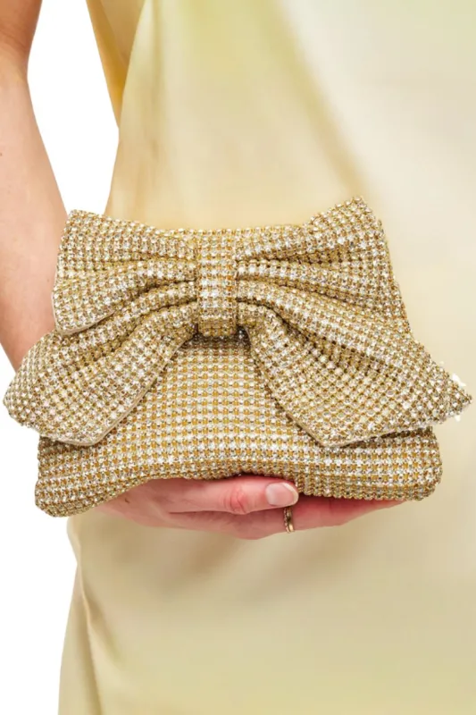 Geneva Bow Evening Bag | Gold sold by Baltic Born