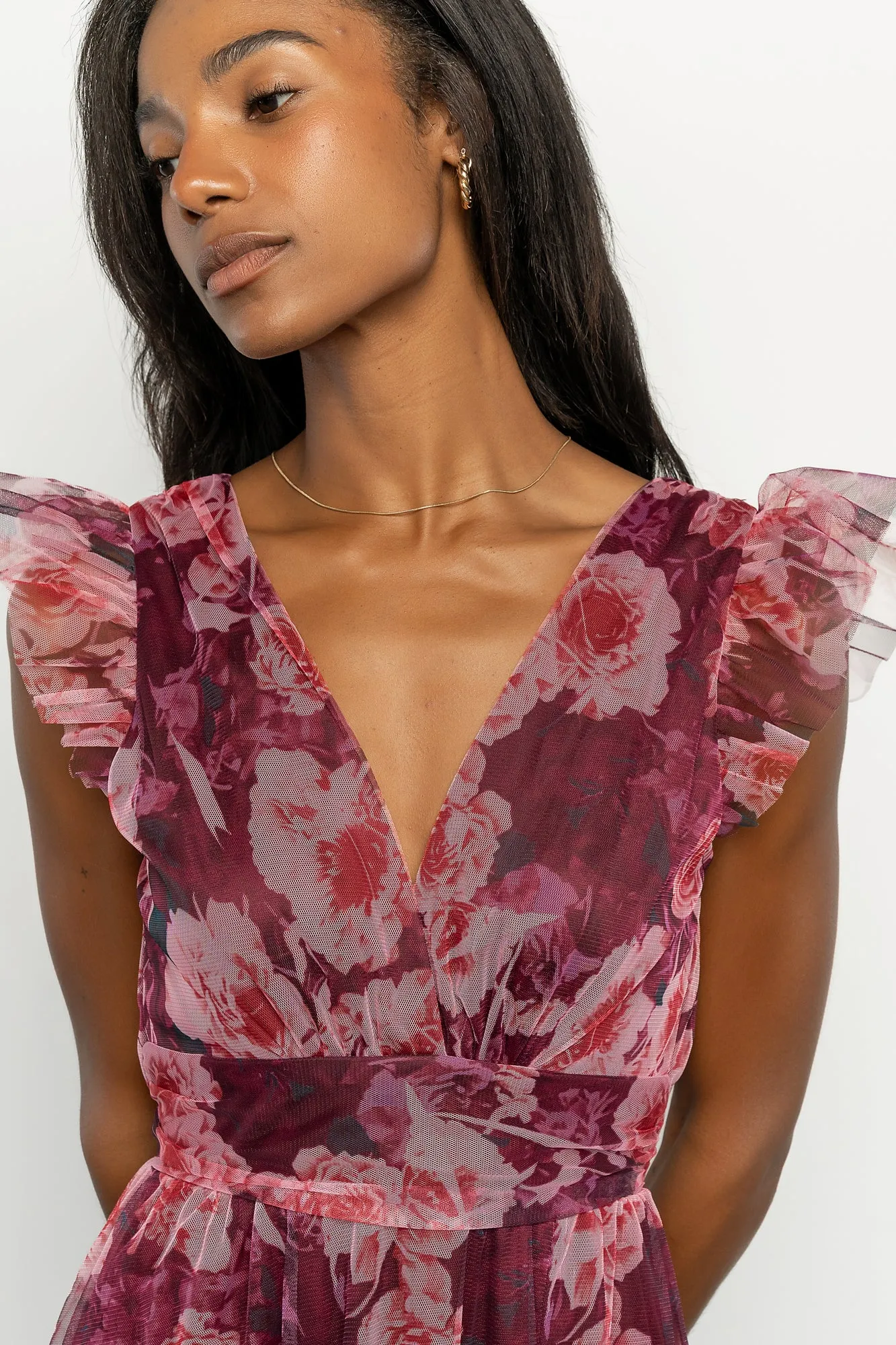 Adelyn Maxi Dress | Wine Floral sold by Baltic Born product image thumbnail 2