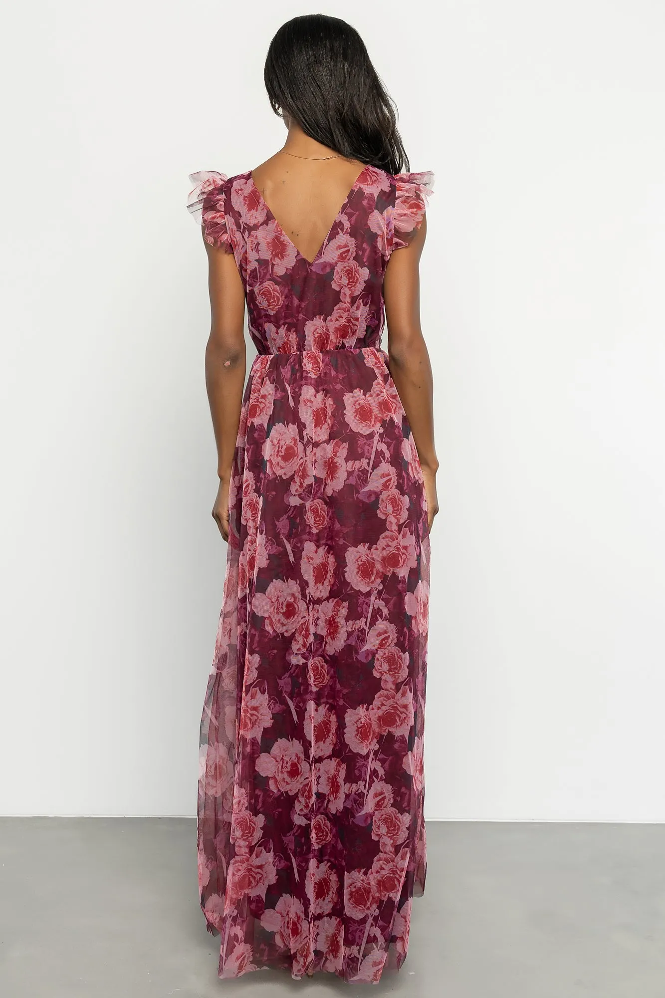 Adelyn Maxi Dress | Wine Floral sold by Baltic Born product image thumbnail 4