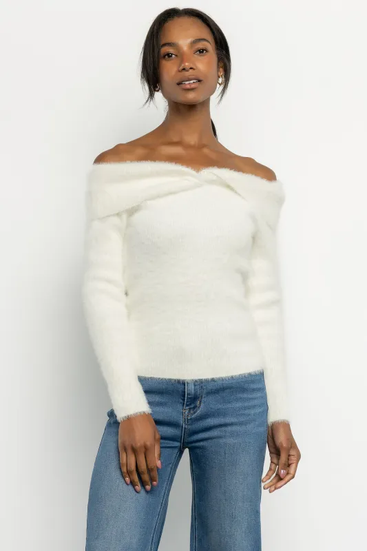 Perla Off Shoulder Sweater | Ivory sold by Baltic Born