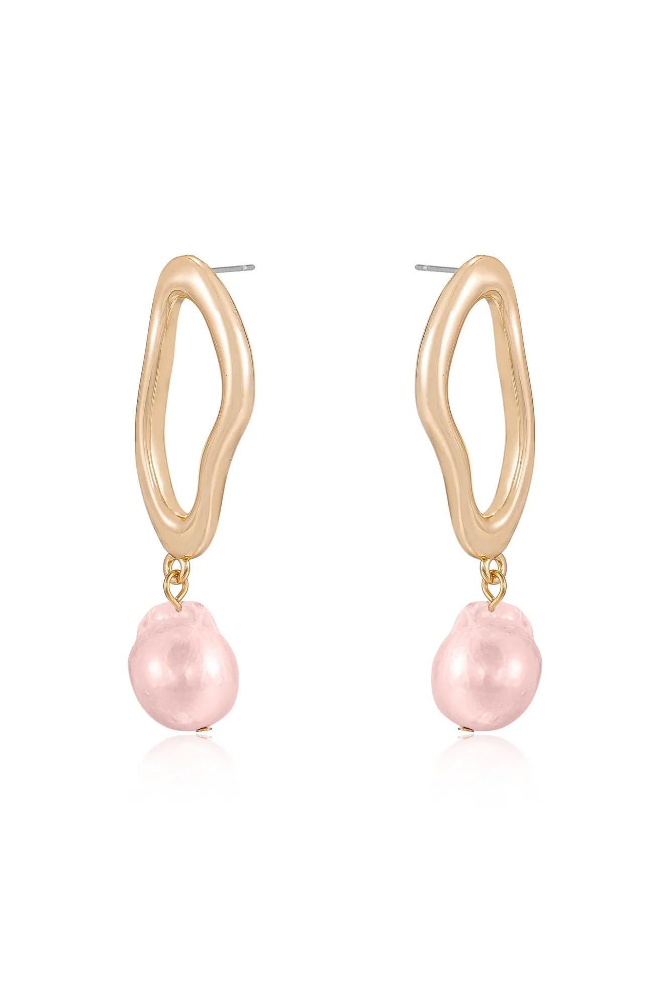 Open Circle Freshwater Pearl Earrings sold by Baltic Born product image thumbnail 2