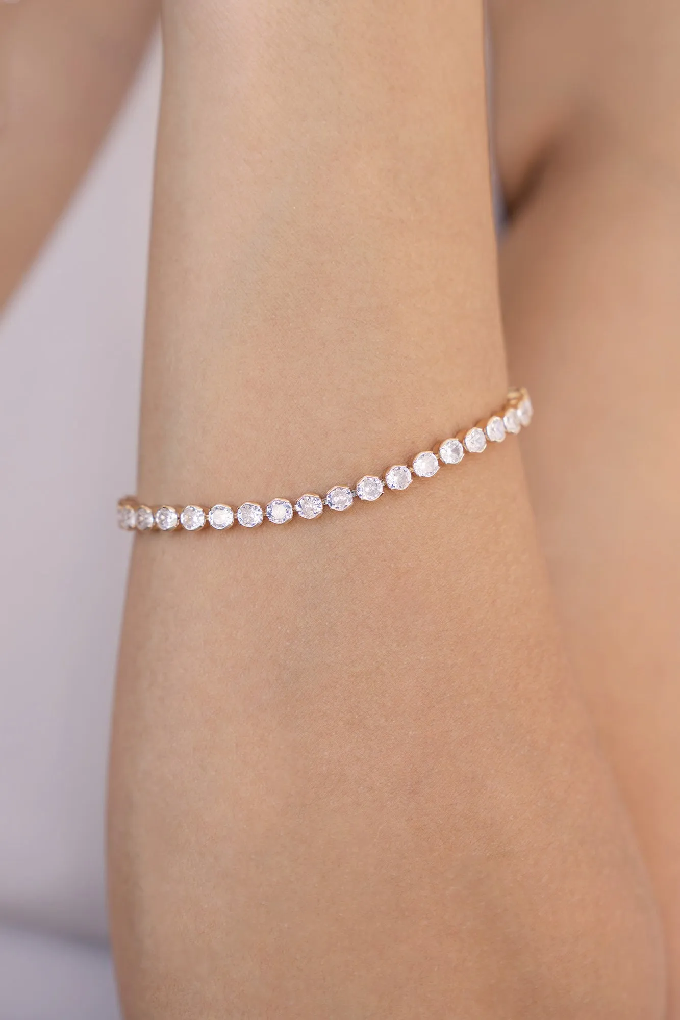 Crystal Chain Tennis Bracelet sold by Baltic Born product image thumbnail 4