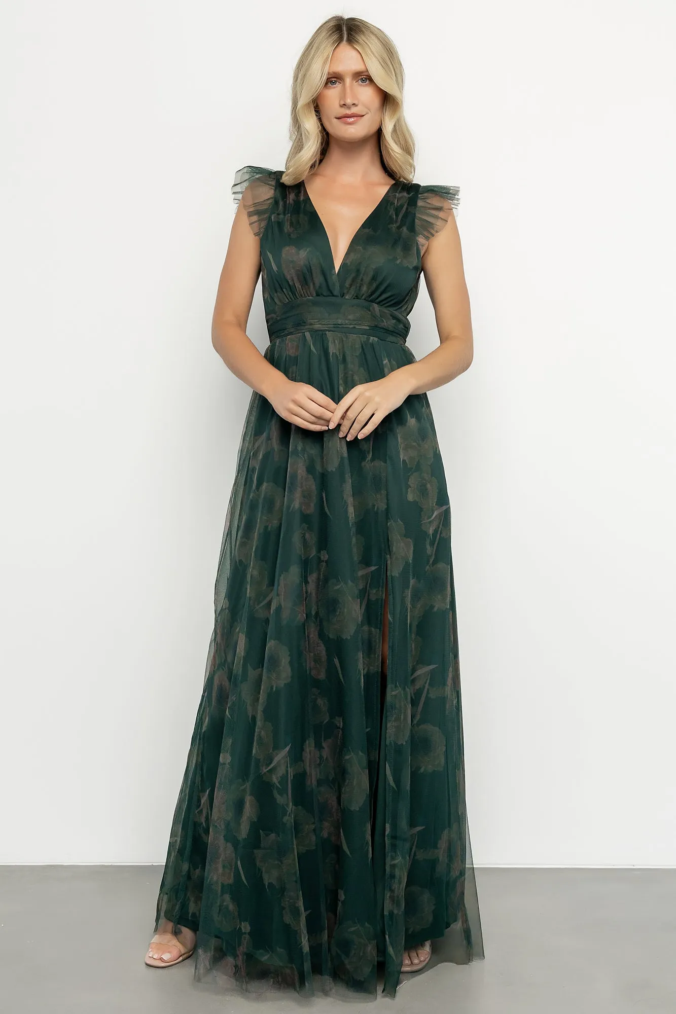 Adelyn Maxi Dress | Green Floral sold by Baltic Born