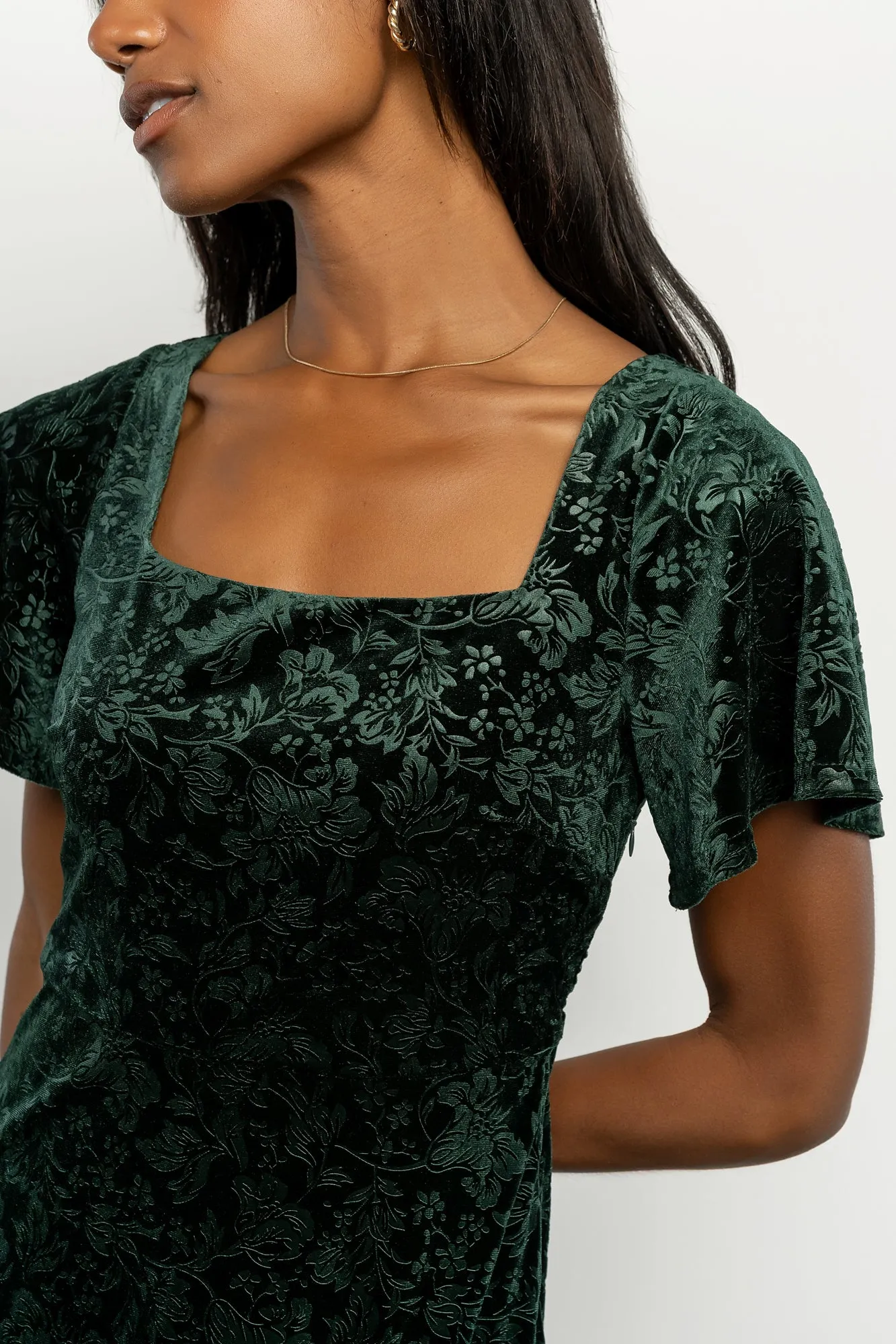 Eirene Velvet Dress | Emerald sold by Baltic Born product image thumbnail 2