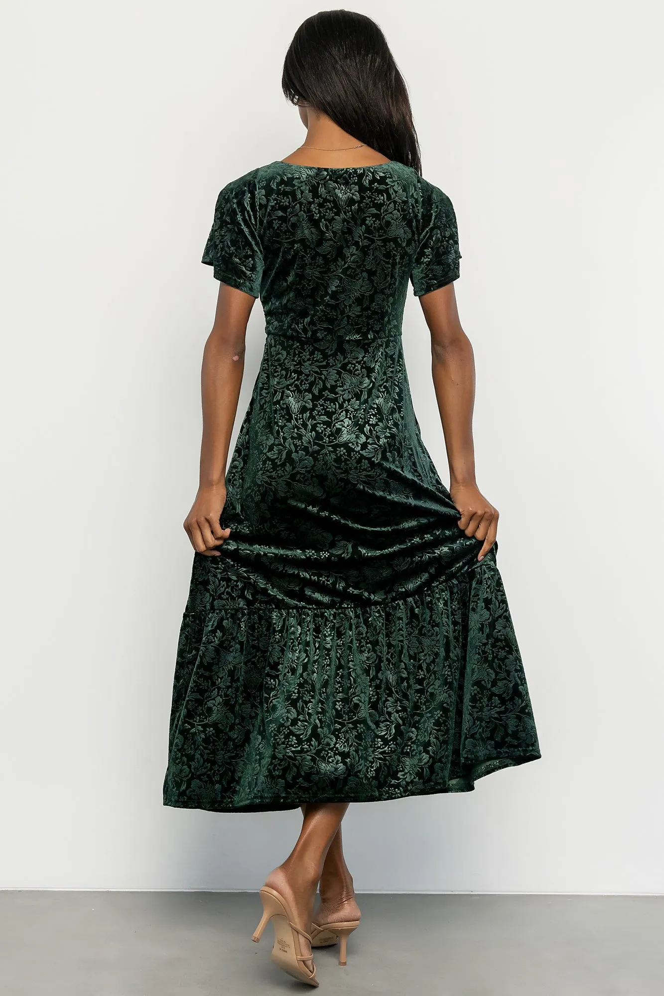 Eirene Velvet Dress | Emerald sold by Baltic Born product image thumbnail 4