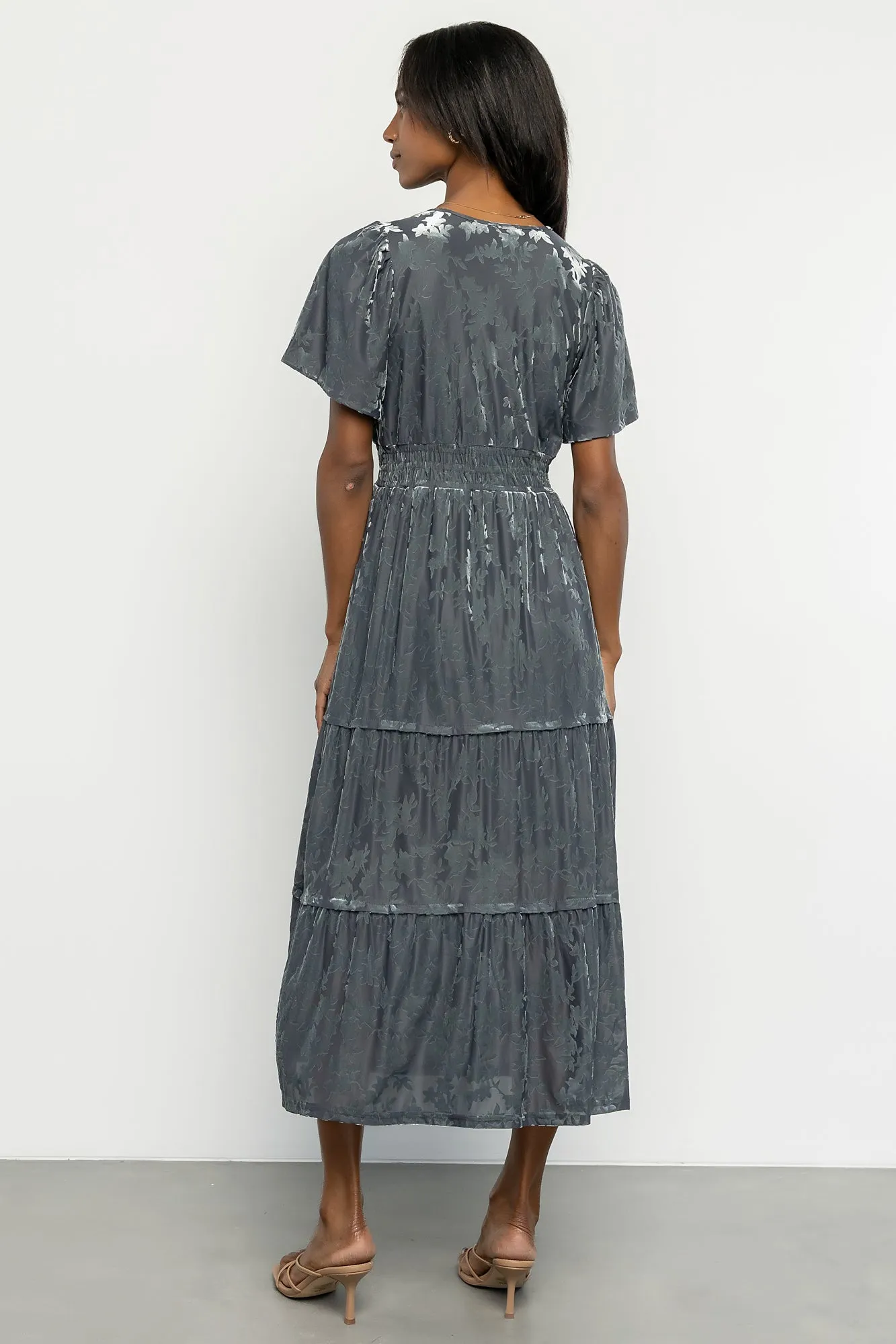 Bronwyn Velvet Dress | Dusty Blue sold by Baltic Born product image thumbnail 4