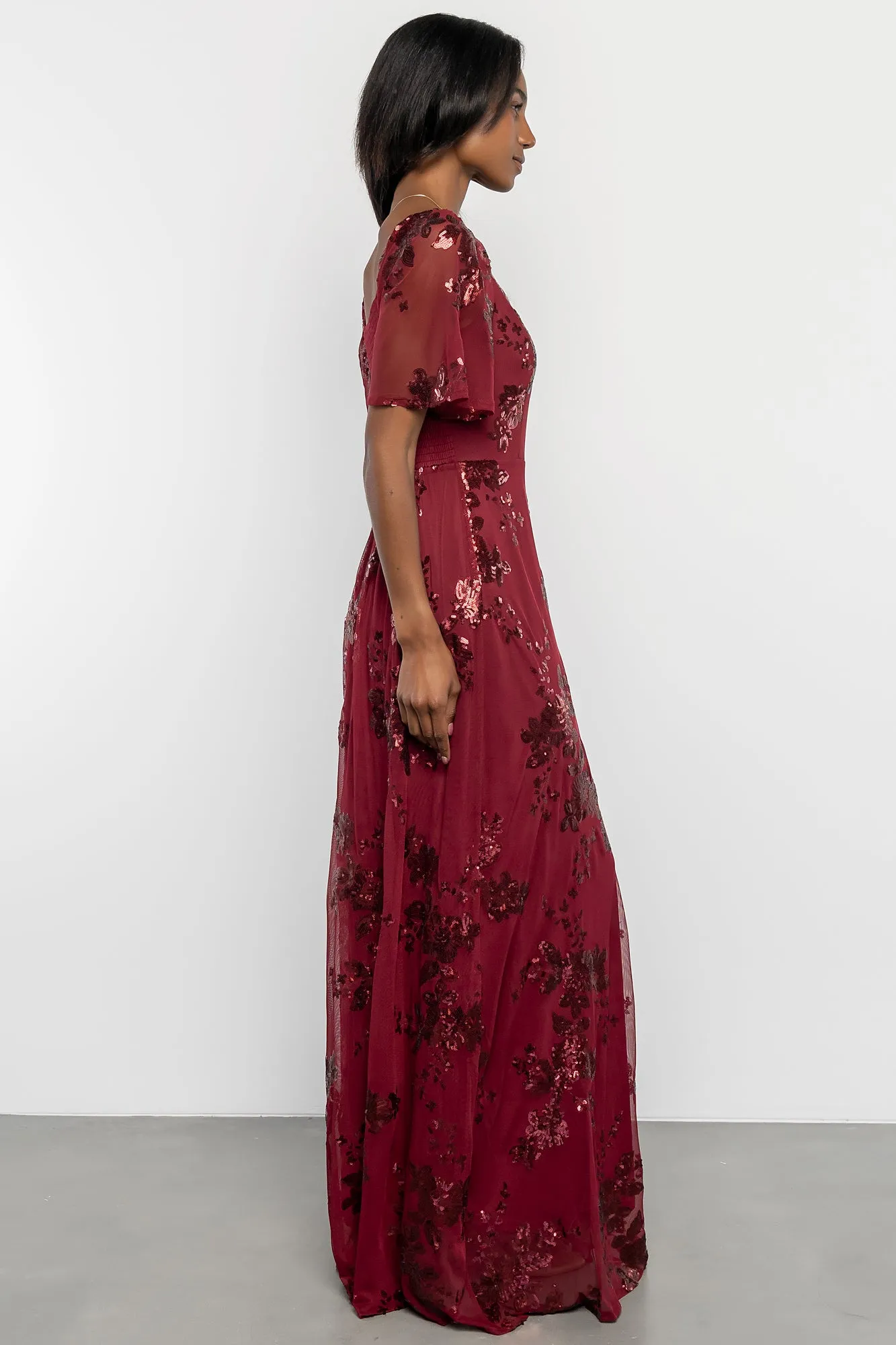 Karina Sequin Maxi Dress | Wine sold by Baltic Born product image thumbnail 3