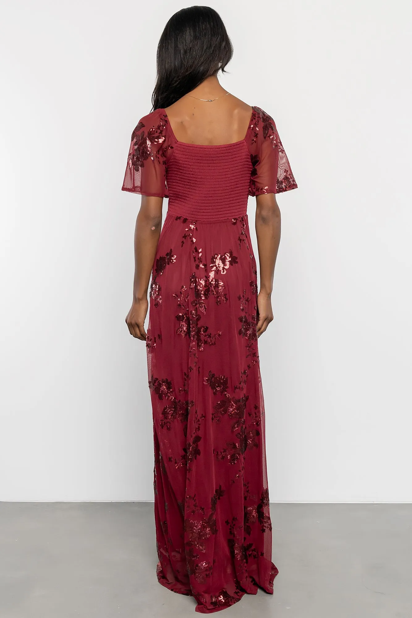 Karina Sequin Maxi Dress | Wine sold by Baltic Born product image thumbnail 4
