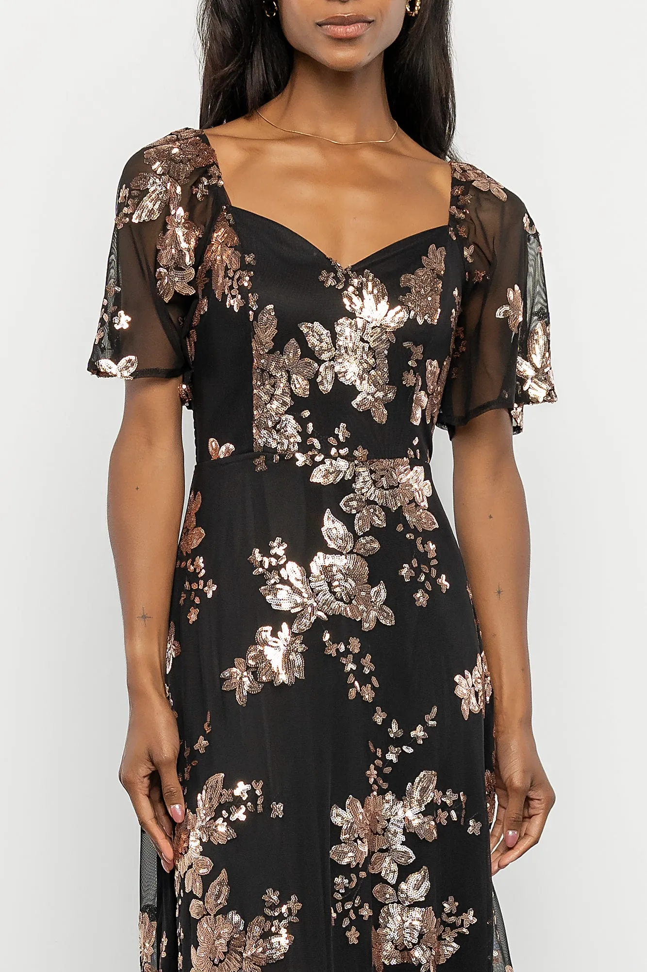 Karina Sequin Maxi Dress | Black + Gold sold by Baltic Born product image thumbnail 2