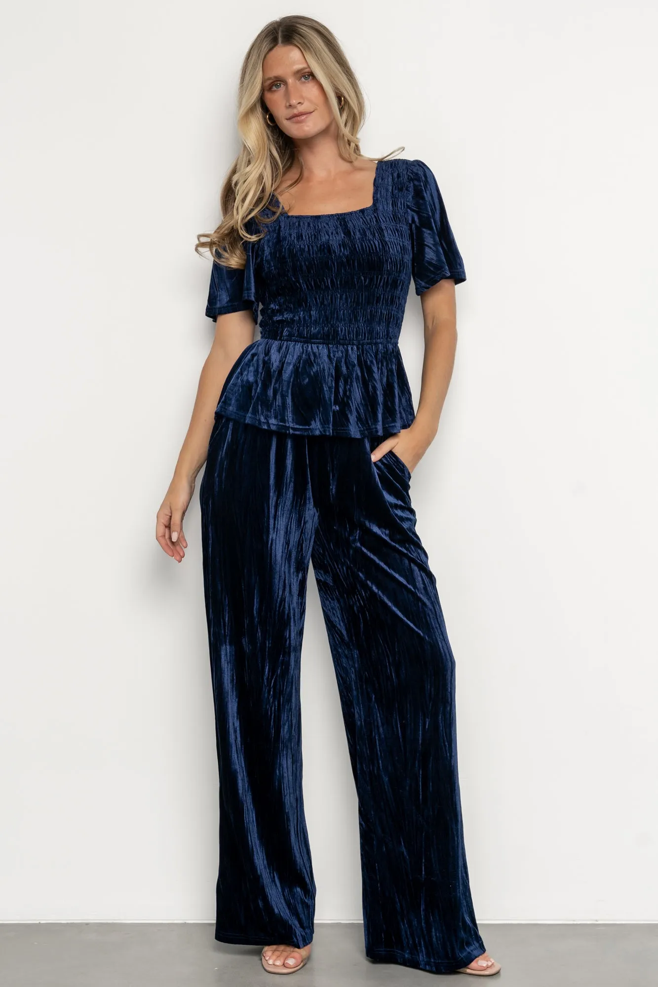 Elin Velvet Set | Navy sold by Baltic Born product image thumbnail 5