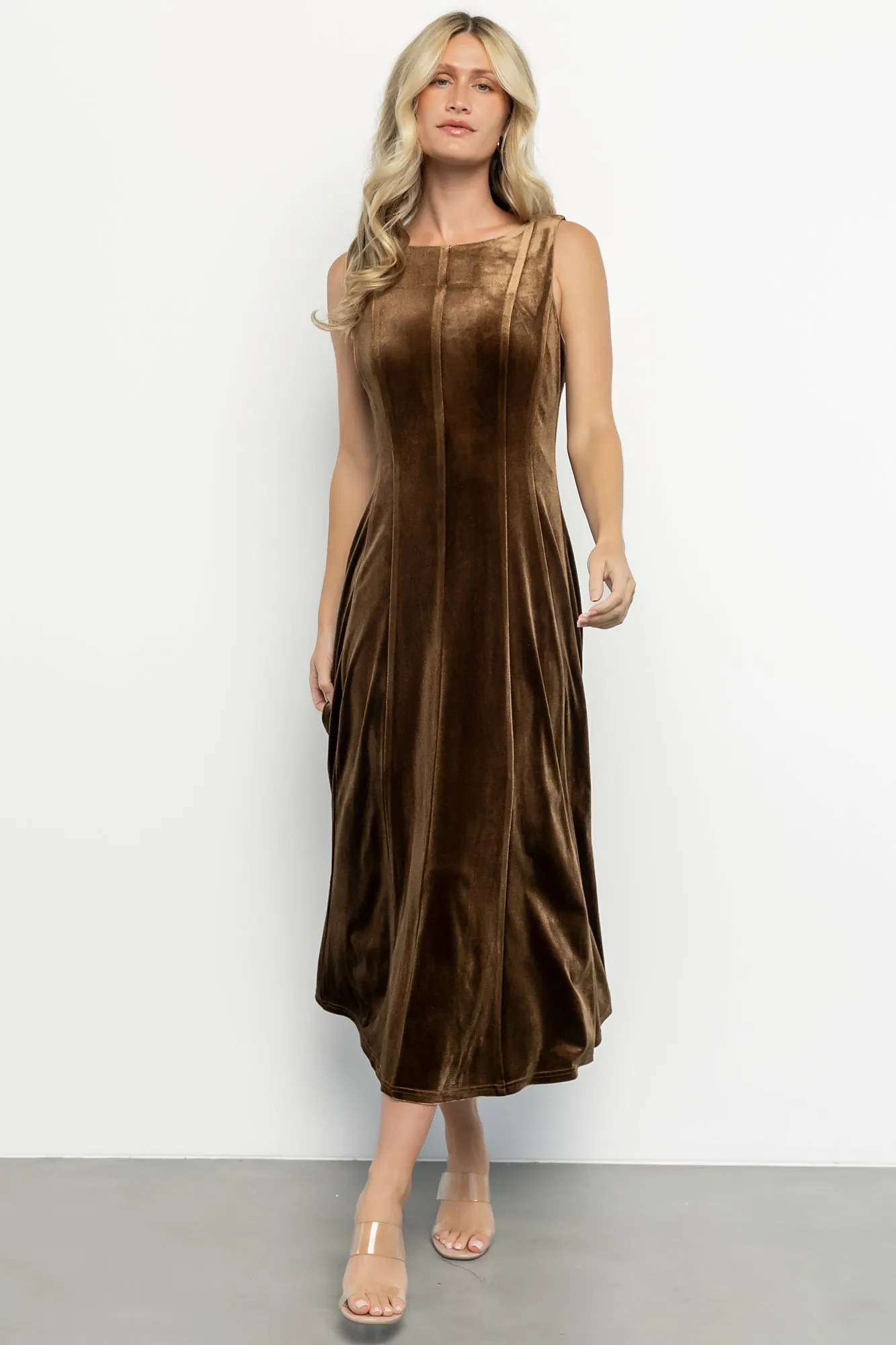Annika Velvet Midi Dress | Bronze sold by Baltic Born product image thumbnail 5
