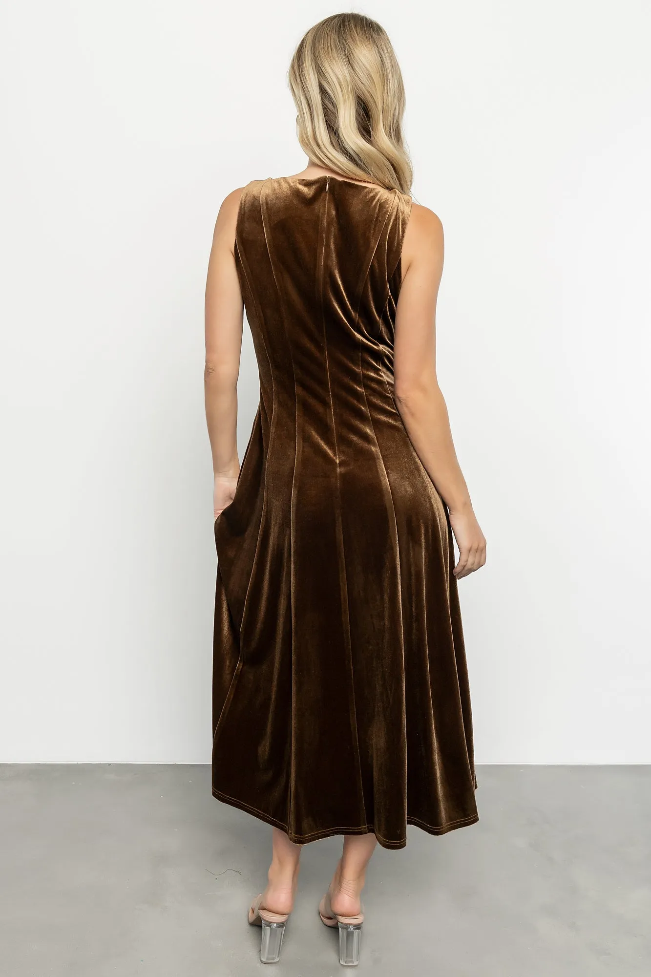 Annika Velvet Midi Dress | Bronze sold by Baltic Born product image thumbnail 4