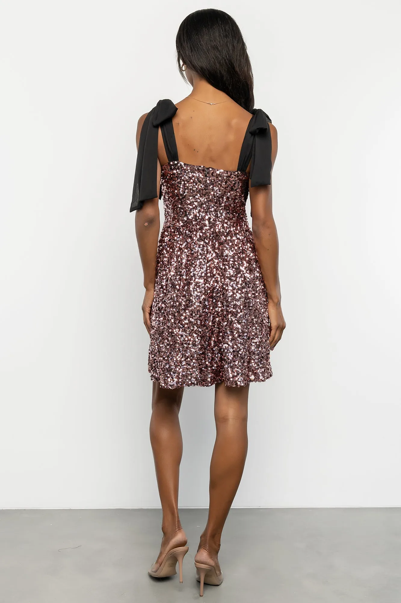 Vega Sequin Short Dress | Mauve sold by Baltic Born product image thumbnail 4