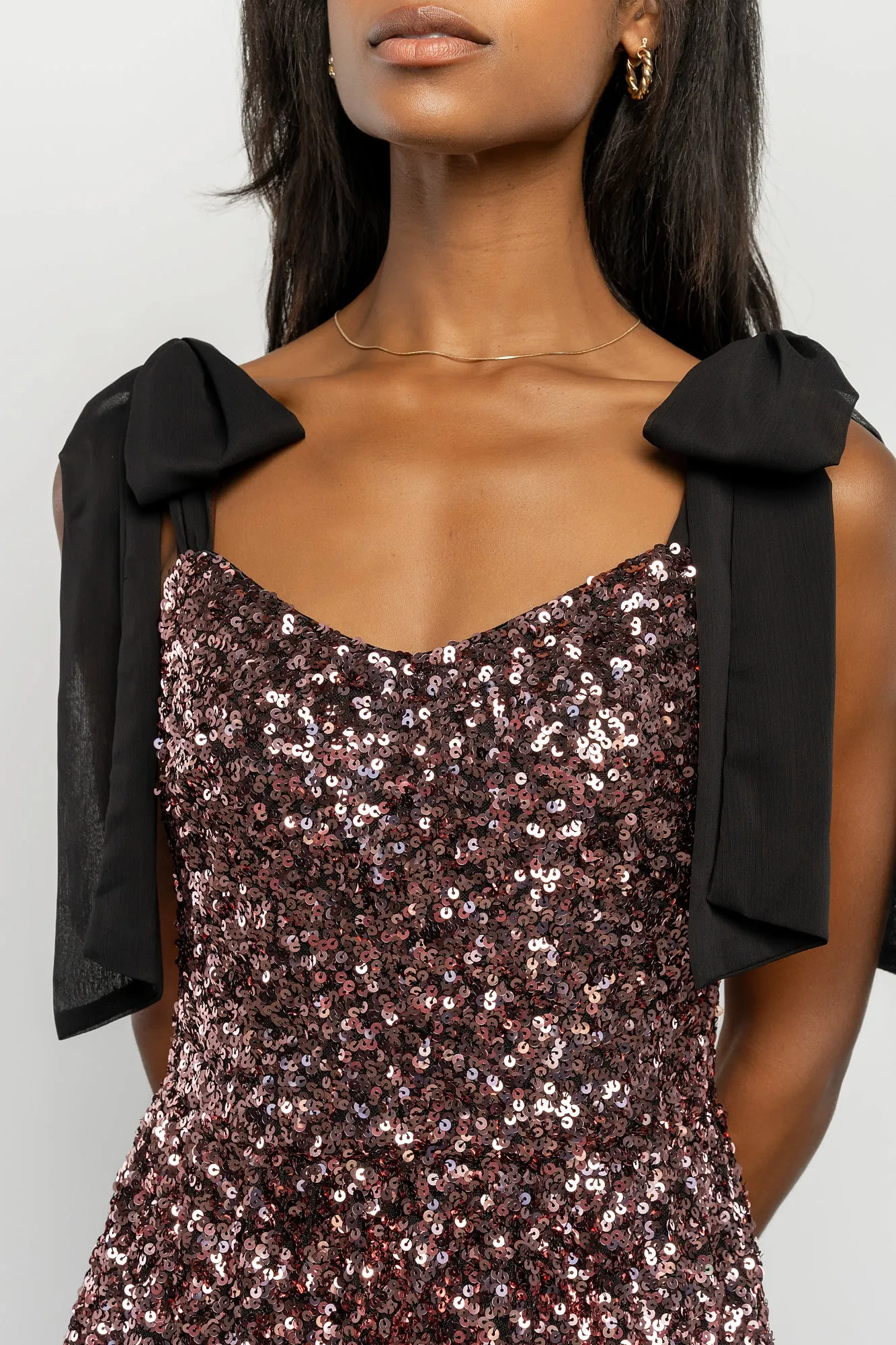 Vega Sequin Short Dress | Mauve sold by Baltic Born product image thumbnail 5