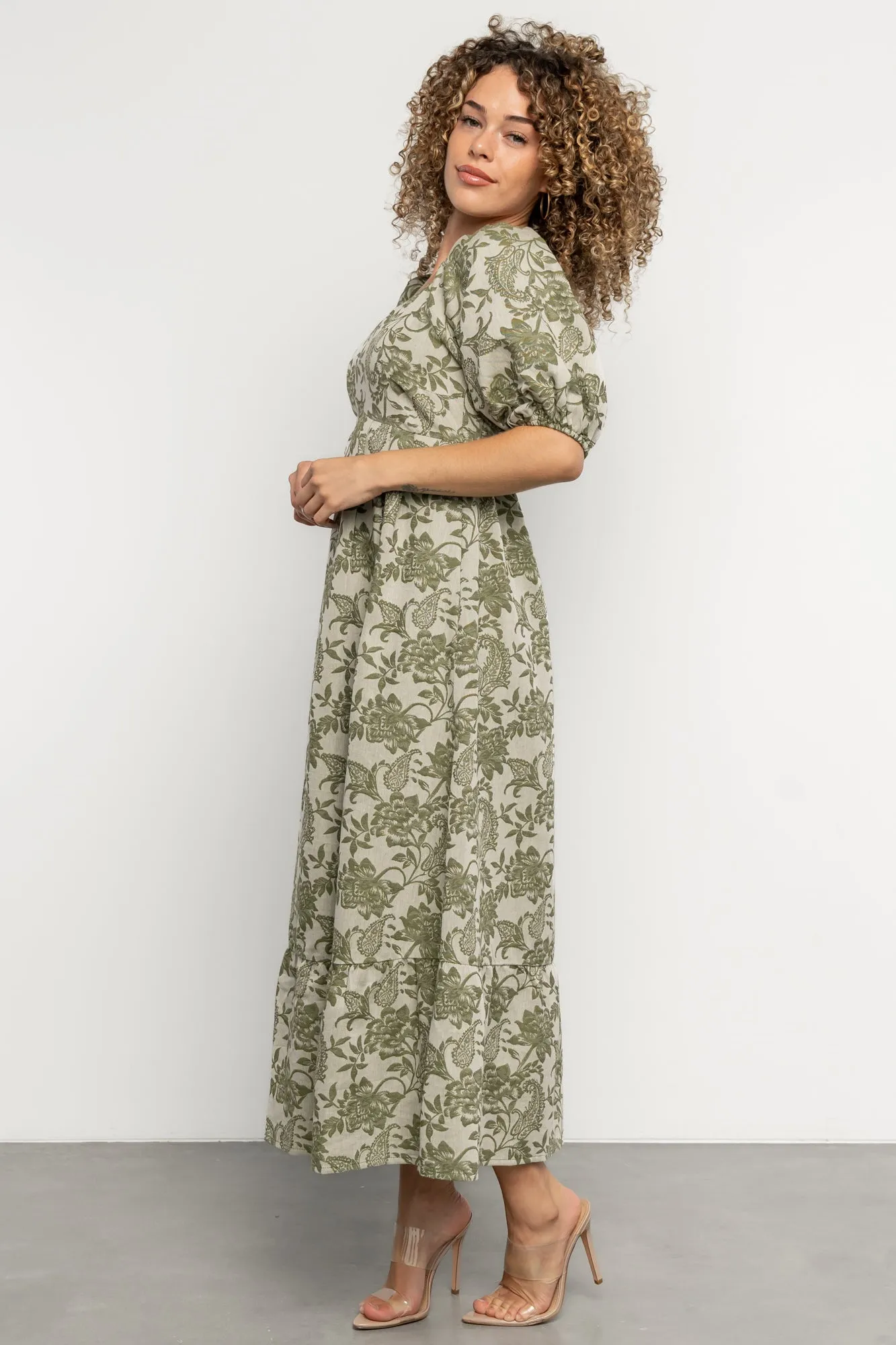 Giuliana Dress | Green Print sold by Baltic Born product image thumbnail 3