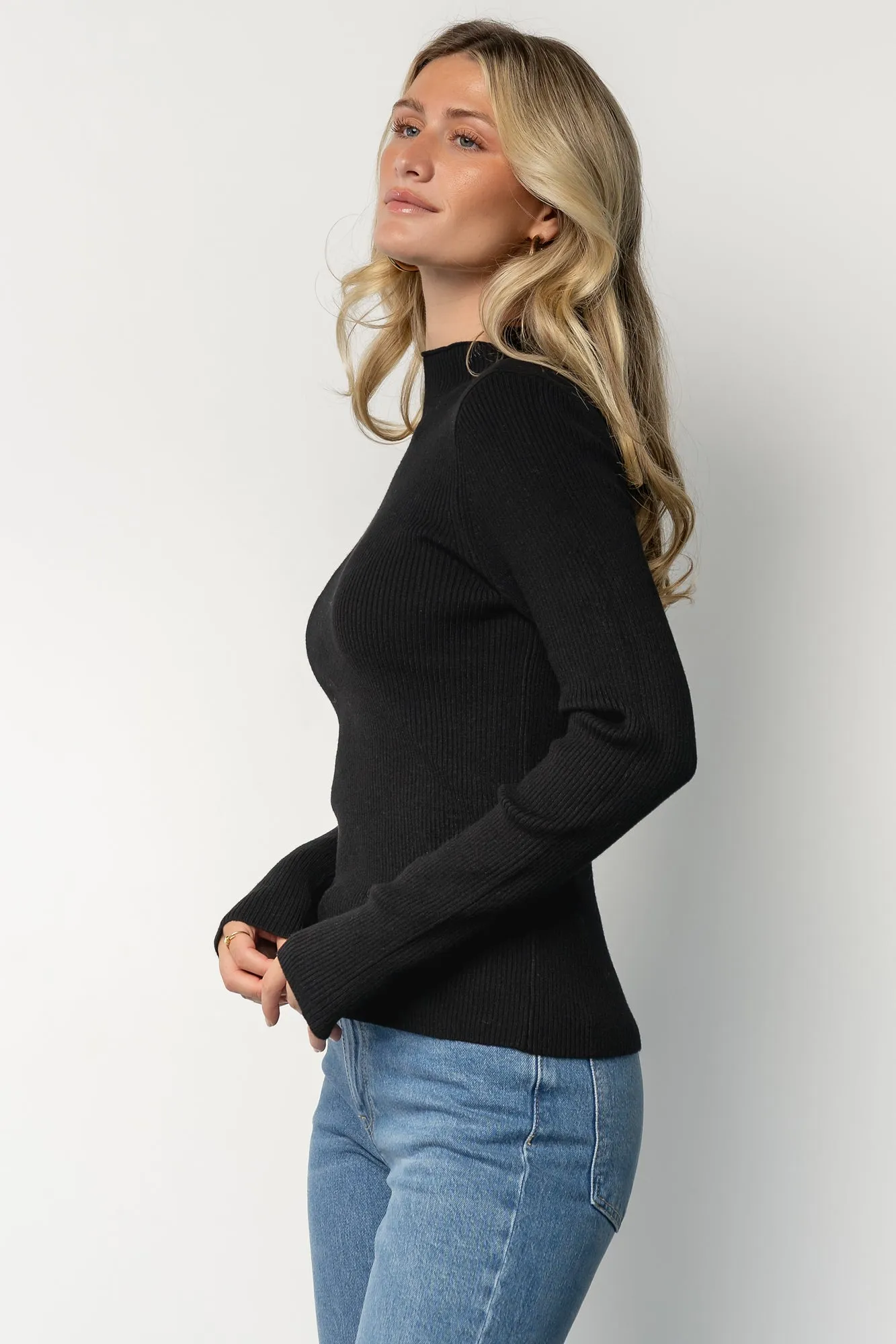 Ilsa Ribbed Sweater Top | Black sold by Baltic Born product image thumbnail 2