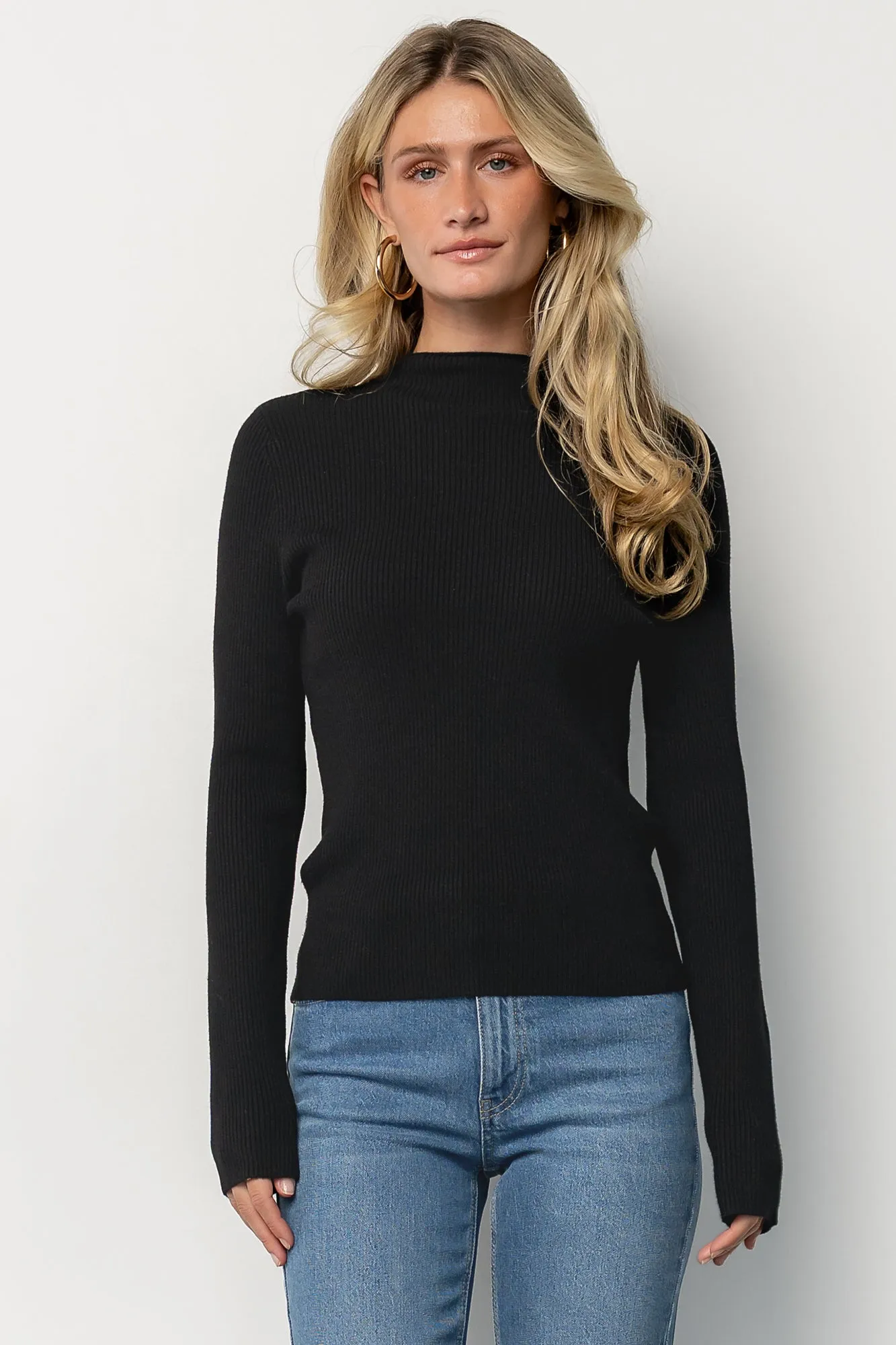 Ilsa Ribbed Sweater Top | Black sold by Baltic Born product image thumbnail 5