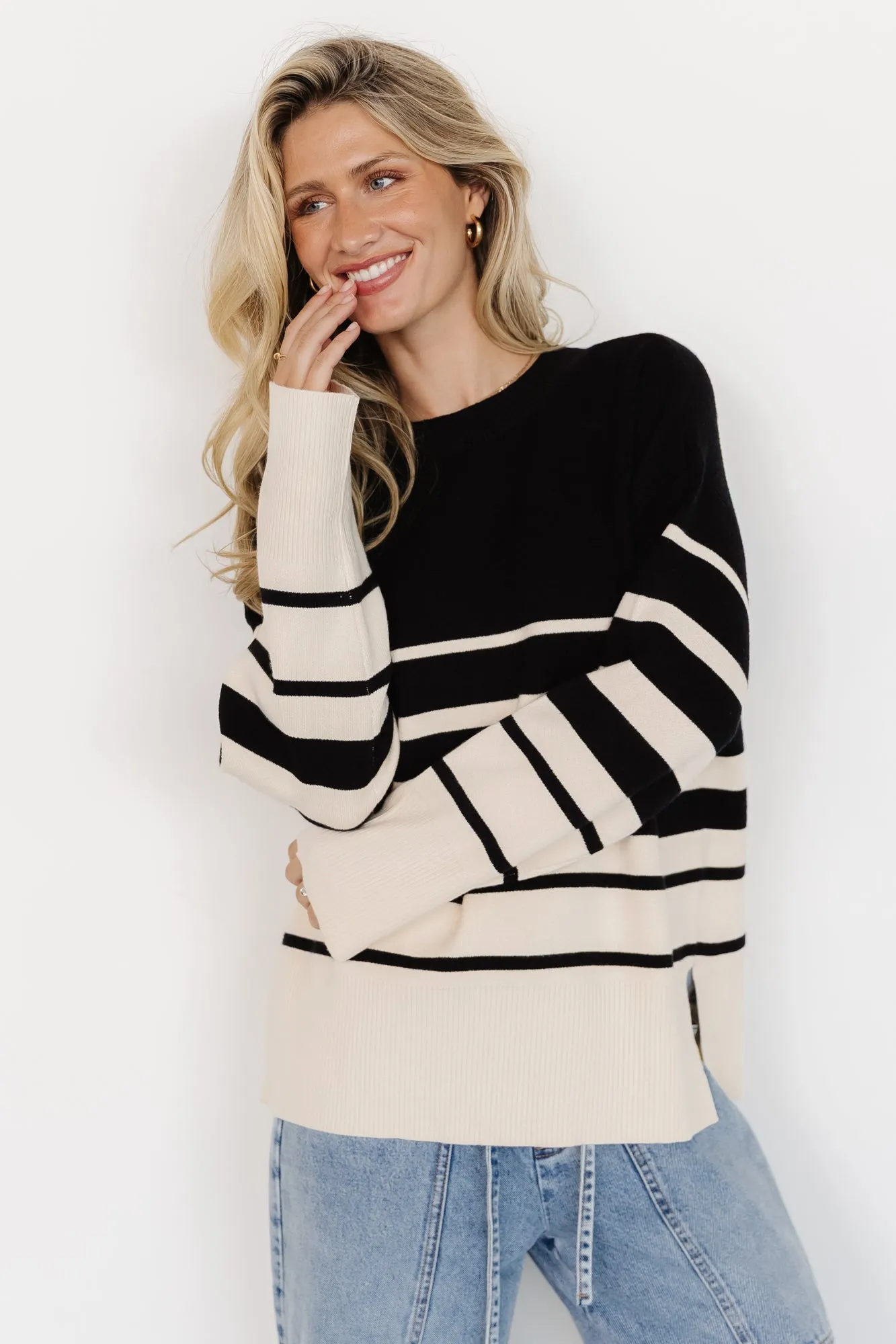 Glasbury Sweater | Black + Ivory sold by Baltic Born product image thumbnail 5