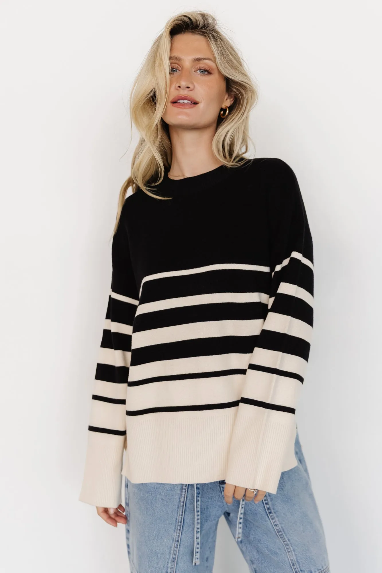 Glasbury Sweater | Black + Ivory sold by Baltic Born