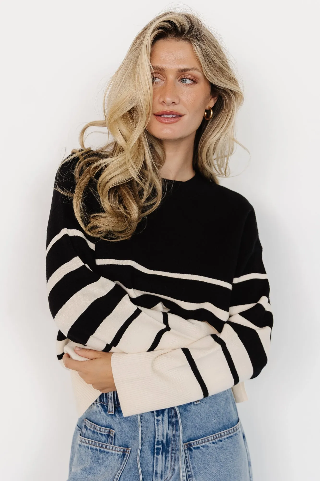 Glasbury Sweater | Black + Ivory sold by Baltic Born product image thumbnail 3