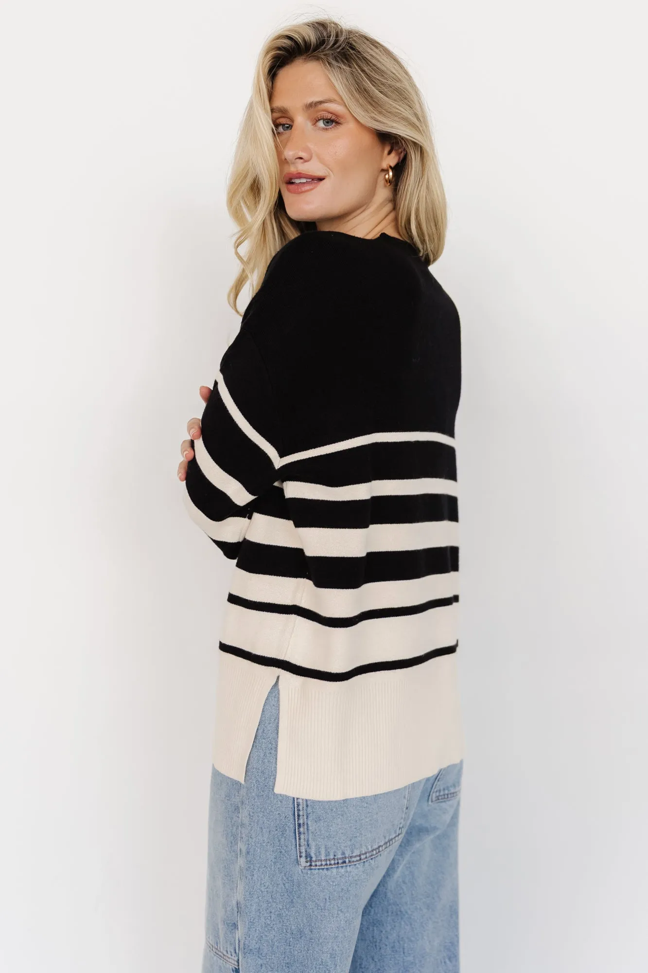 Glasbury Sweater | Black + Ivory sold by Baltic Born product image thumbnail 2