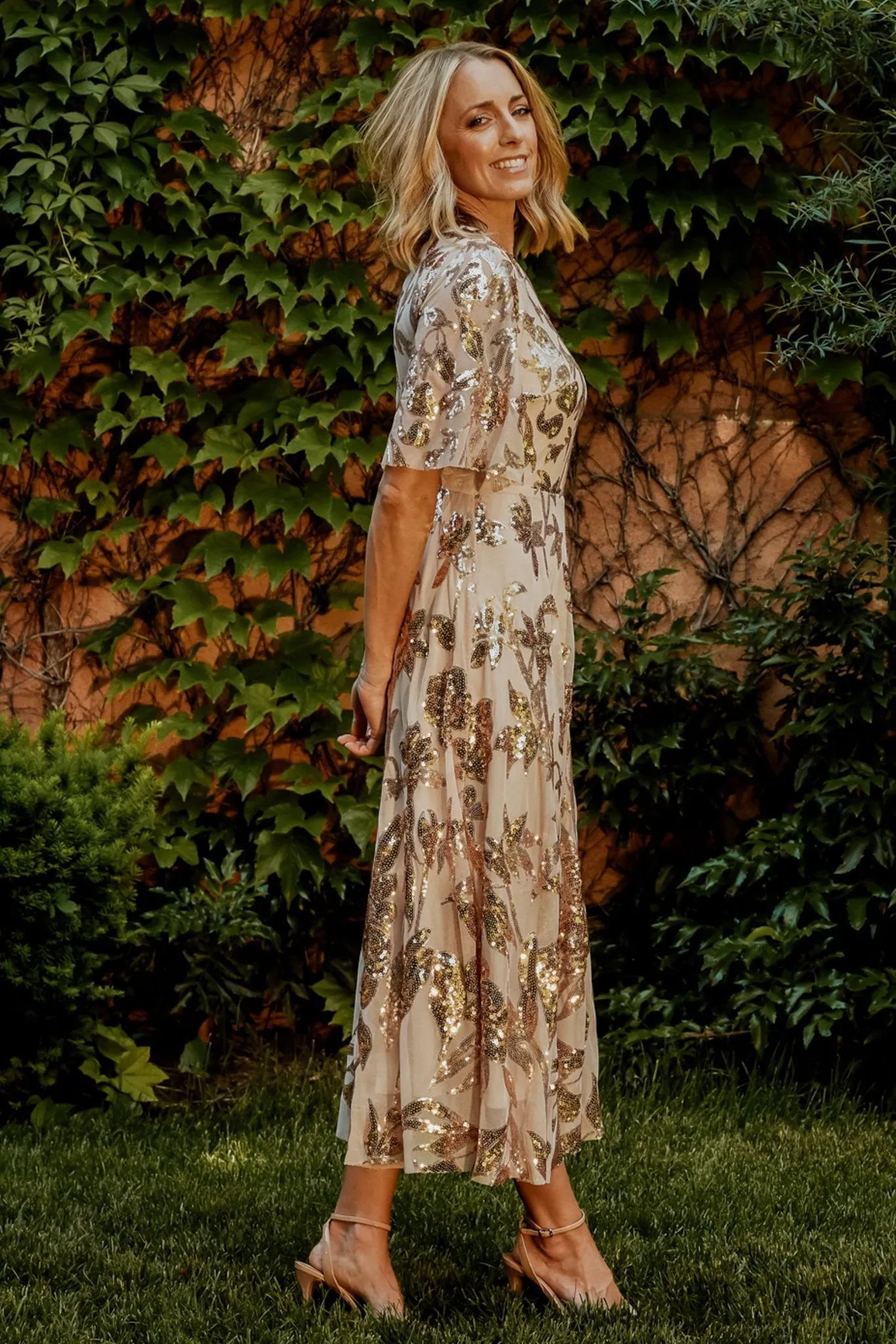 Lucy Sequin Dress | Rose Gold sold by Baltic Born product image thumbnail 5