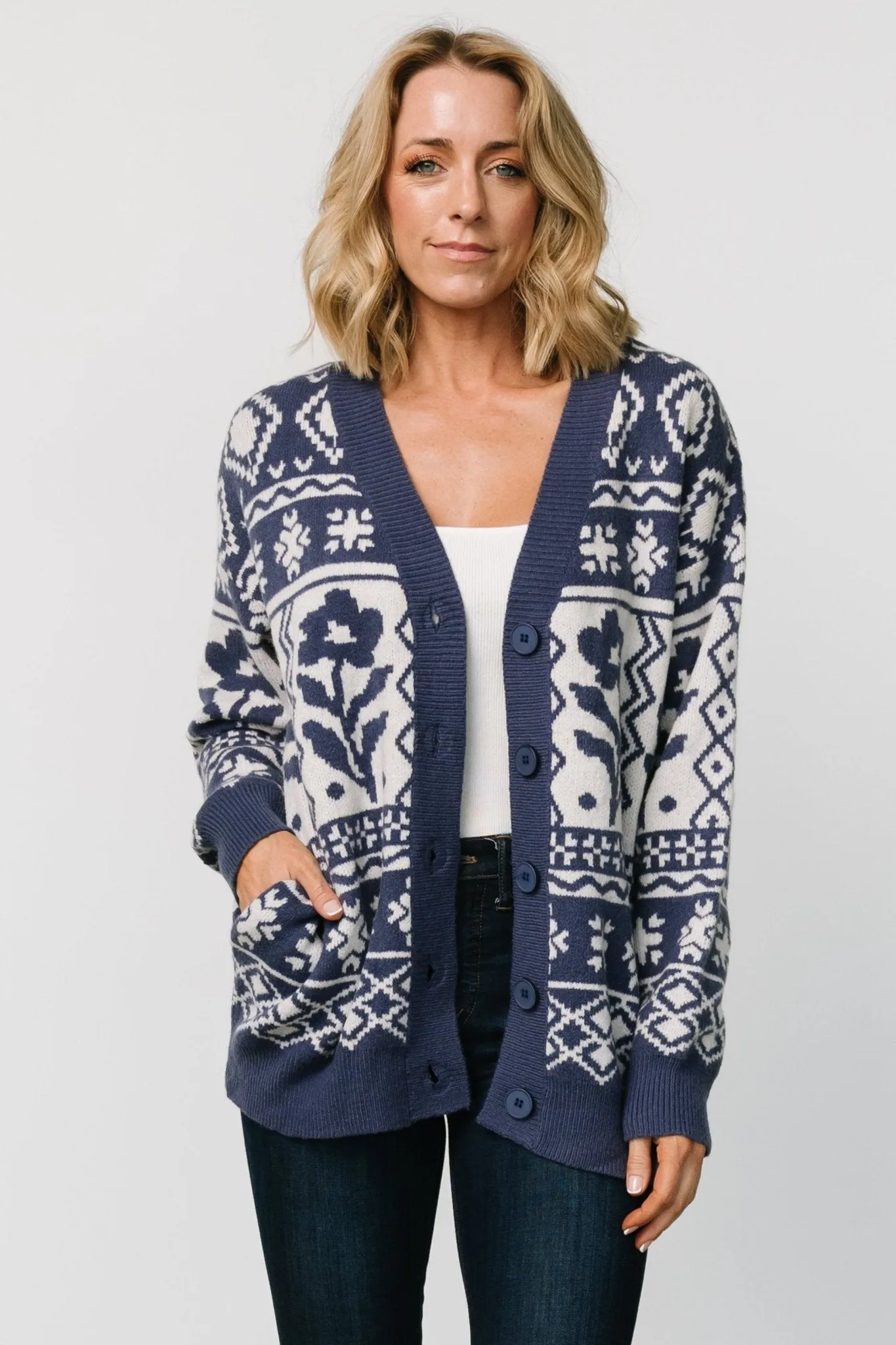 Jackson Oversized Cardigan | Slate Print sold by Baltic Born product image thumbnail 2