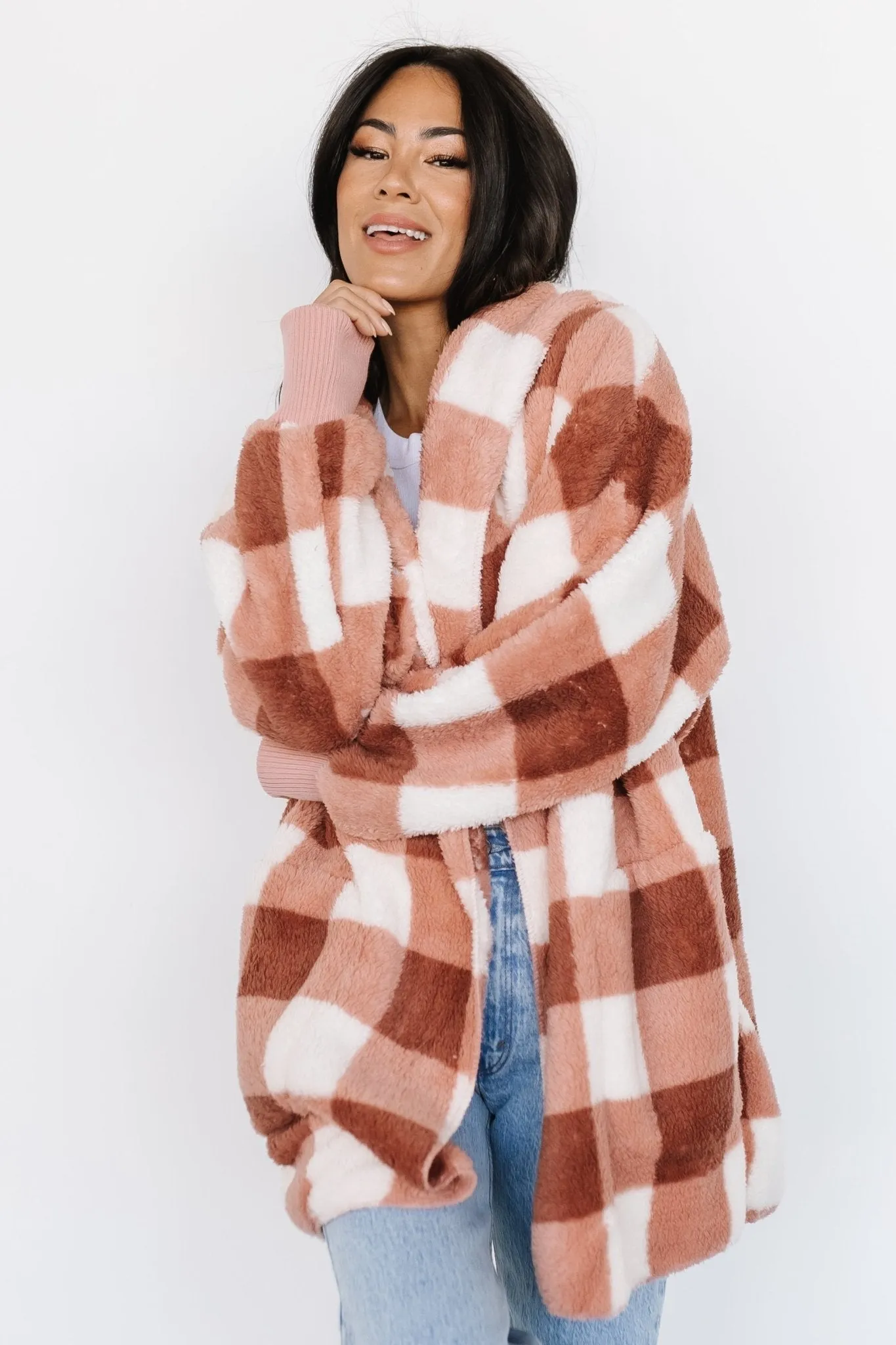 Lincoln Teddy Cardigan | Berry + White sold by Baltic Born product image thumbnail 3