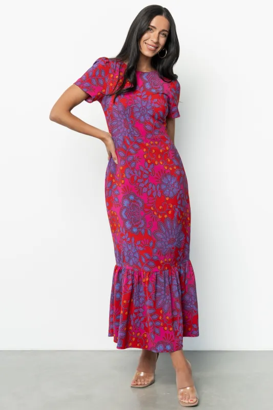 Gwen Maxi Dress | Fuchsia Print sold by Baltic Born