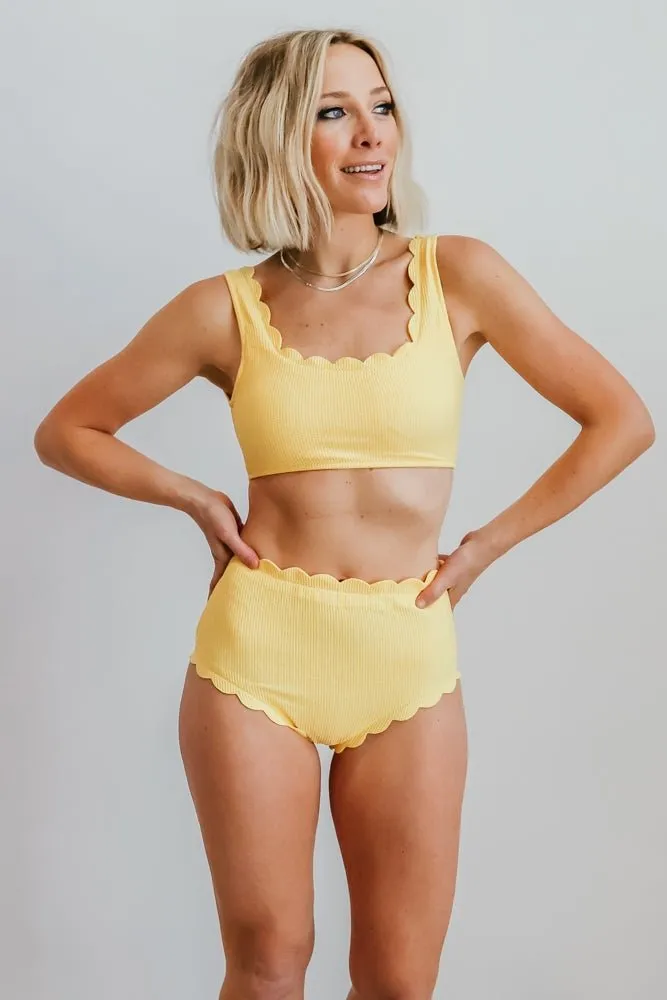 Honolulu High Waist Bikini Bottom | Yellow sold by Baltic Born product image thumbnail 4