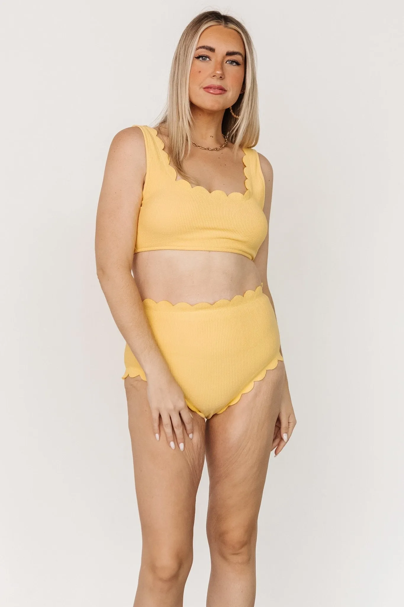 Honolulu High Waist Bikini Bottom | Yellow sold by Baltic Born product image thumbnail 2