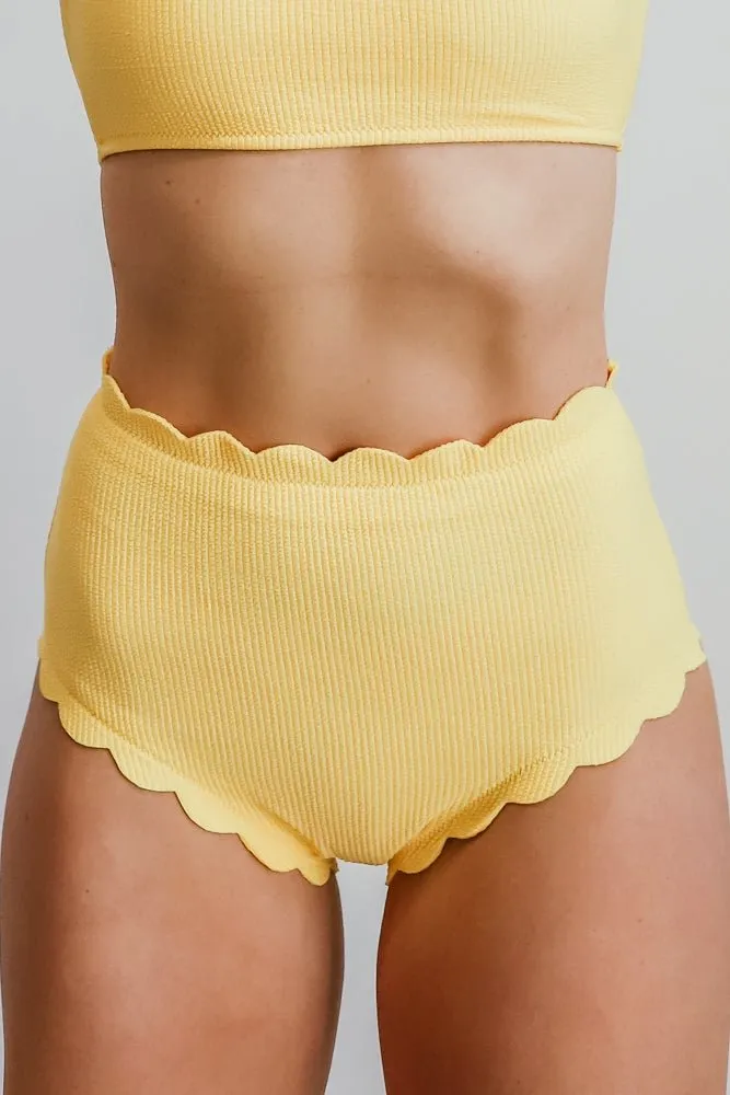 Honolulu High Waist Bikini Bottom | Yellow sold by Baltic Born product image thumbnail 3