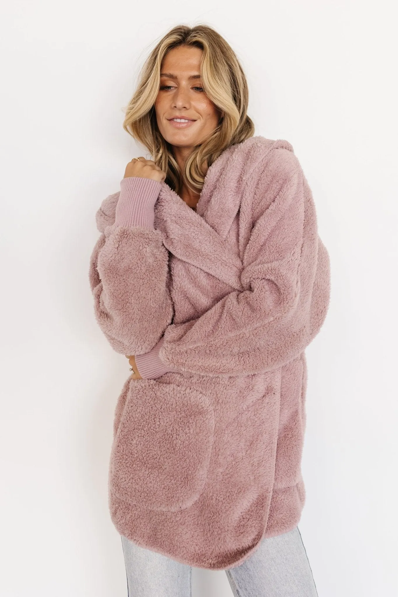 Melrose Teddy Jacket | Dusty Lilac sold by Baltic Born product image thumbnail 3