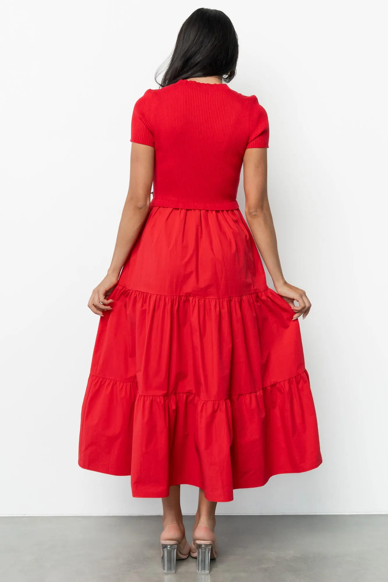 Devotion Tiered Dress | Red sold by Baltic Born product image thumbnail 4