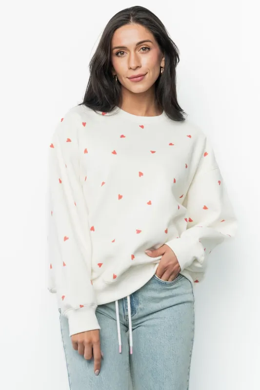 Lovestruck Sweatshirt | Cream + Red sold by Baltic Born