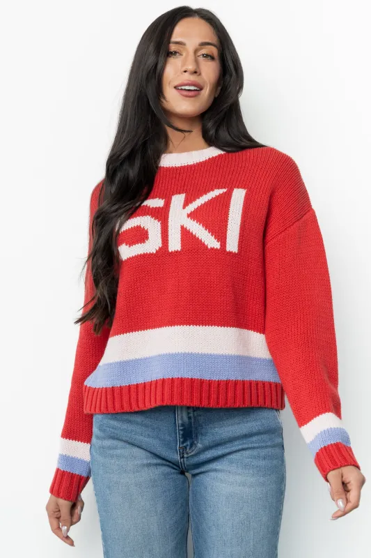 Ski Sweater | Red Multi made by Gilli