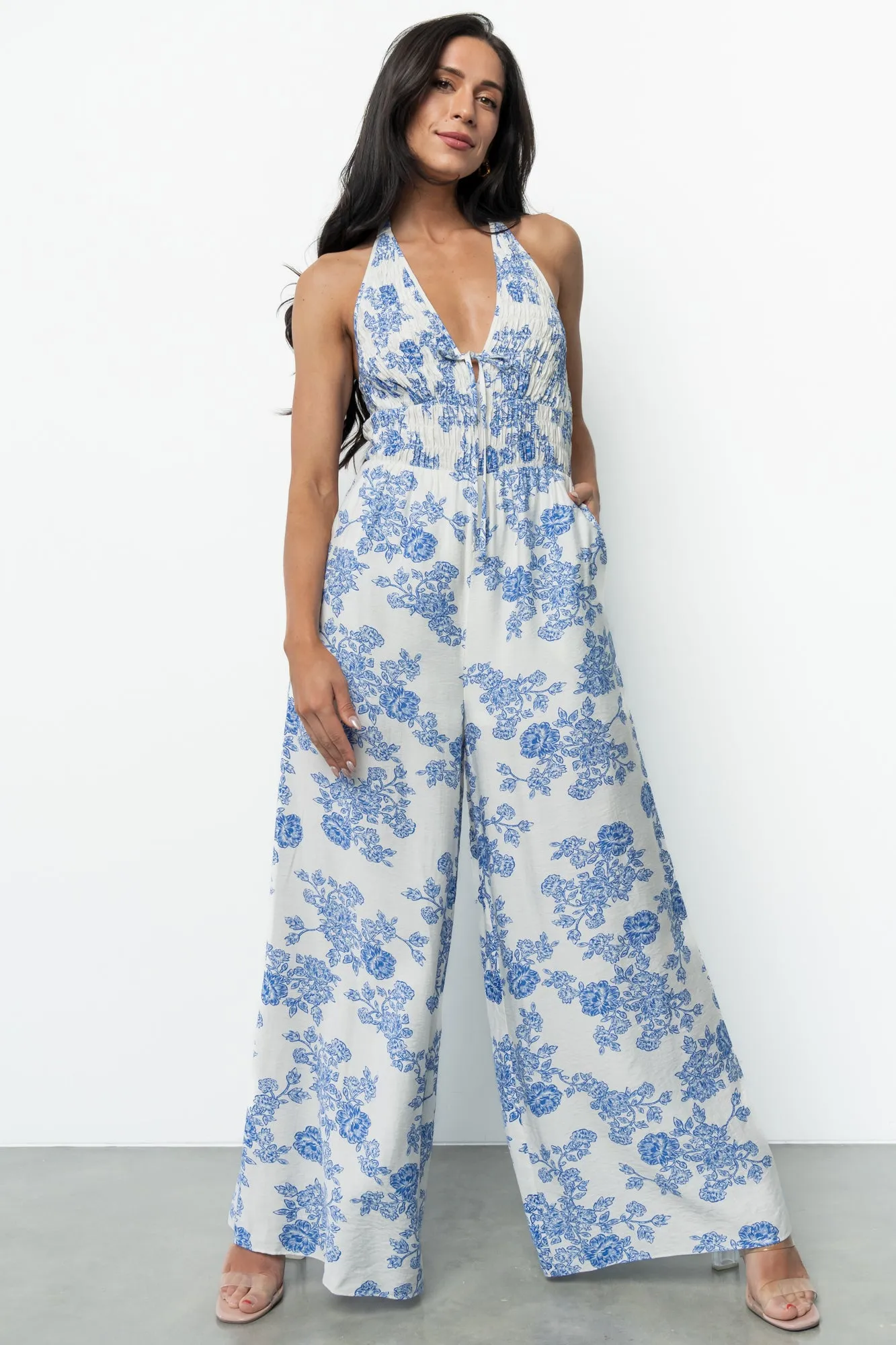 Promesa Halter Jumpsuit | Blue Floral sold by Baltic Born product image thumbnail 4