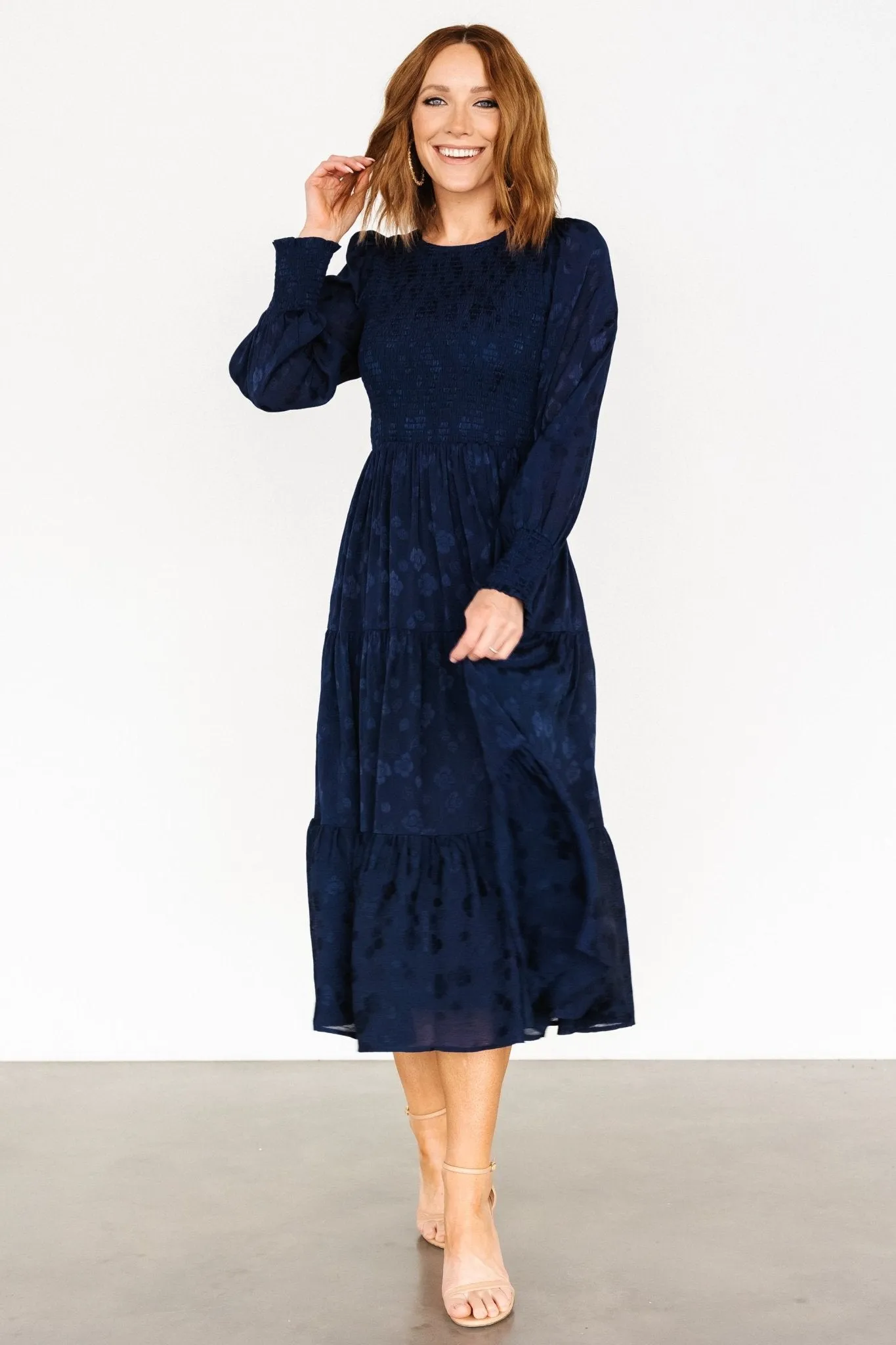 Stockholm Smocked Dress | Midnight Blue sold by Baltic Born