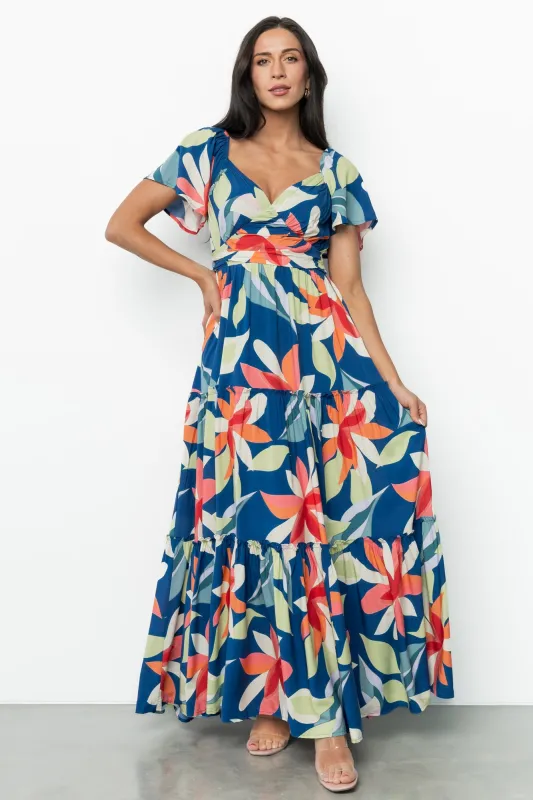 Samira Maxi Dress | Navy Multi Floral sold by Baltic Born