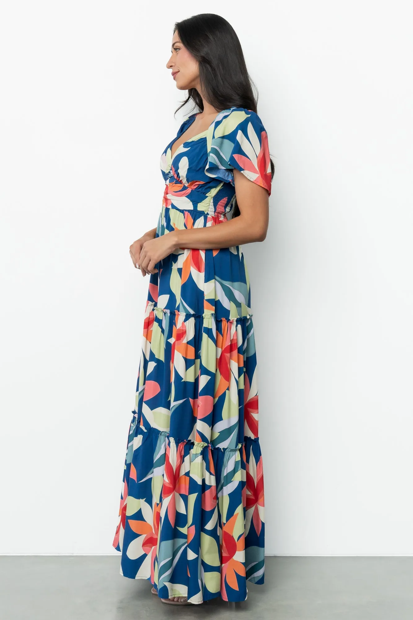 Samira Maxi Dress | Navy Multi Floral sold by Baltic Born product image thumbnail 3