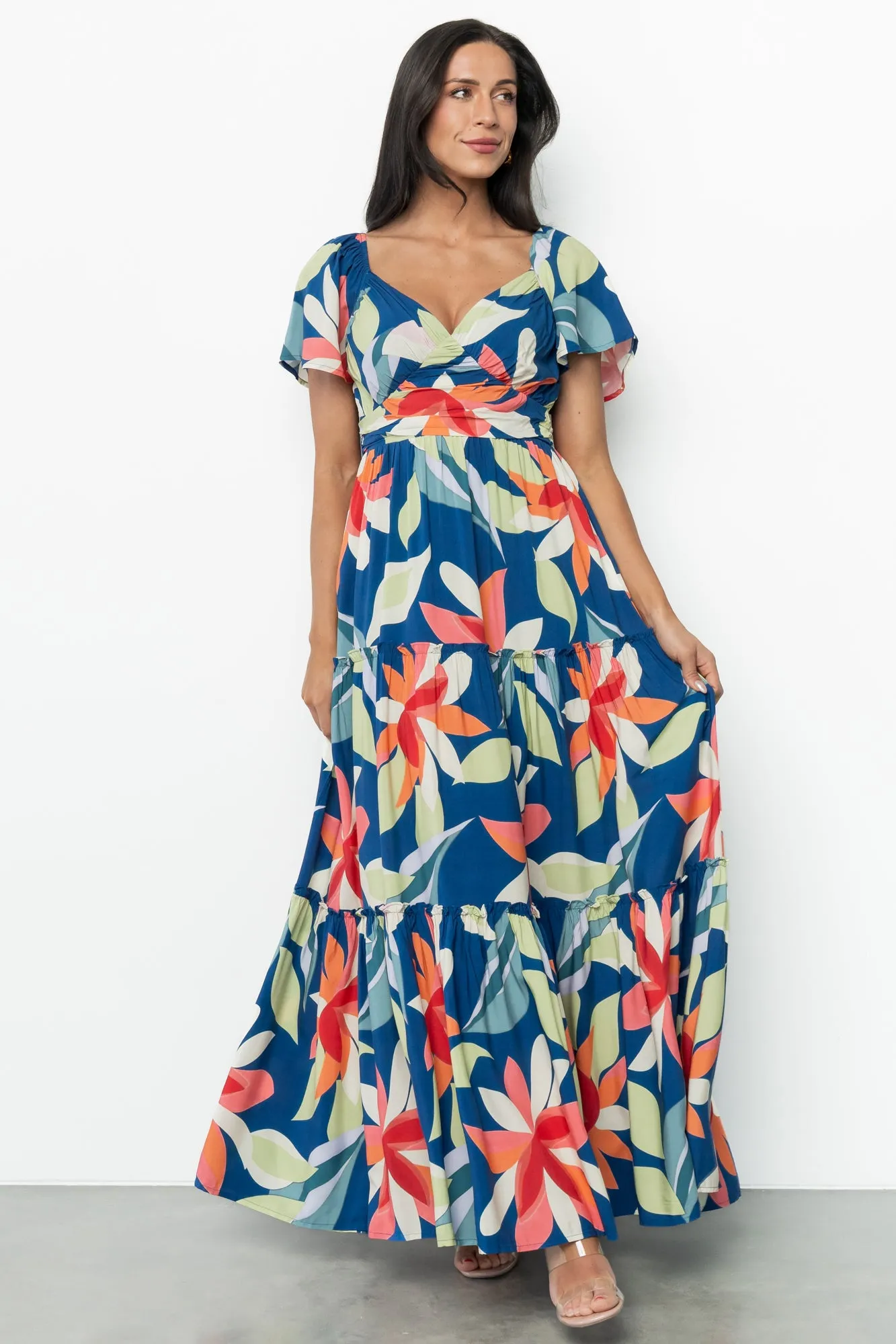 Samira Maxi Dress | Navy Multi Floral sold by Baltic Born product image thumbnail 5