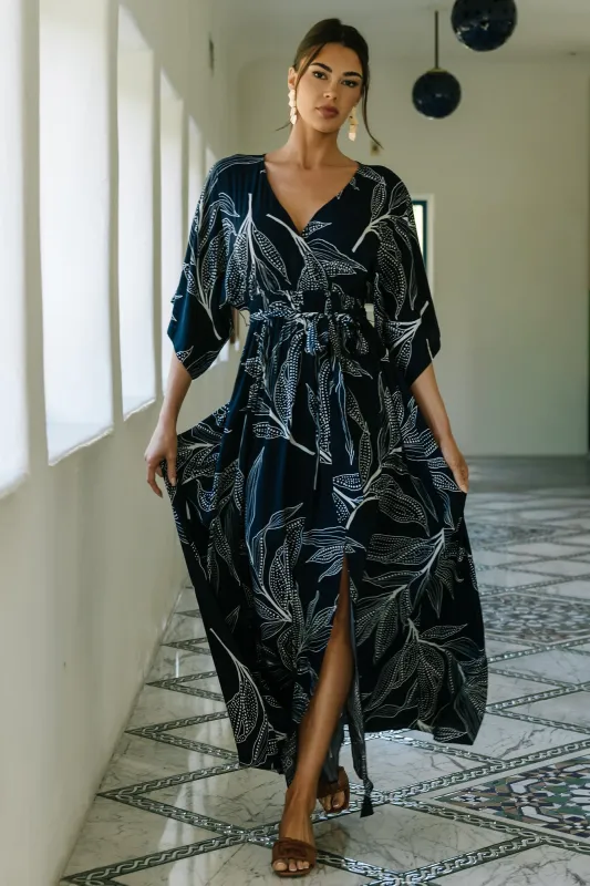 Kalea Maxi Dress | Navy + White sold by Baltic Born