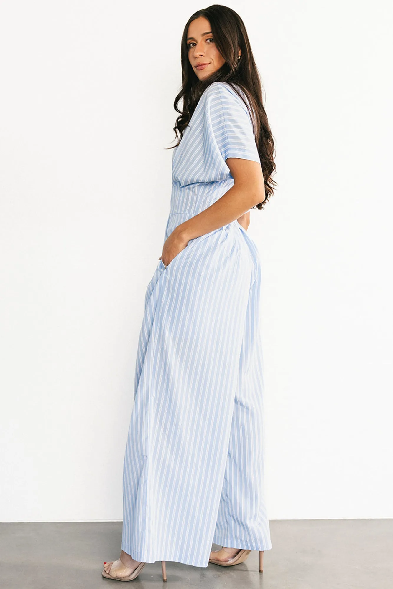 Sariah Jumpsuit | Blue Stripe sold by Baltic Born product image thumbnail 4